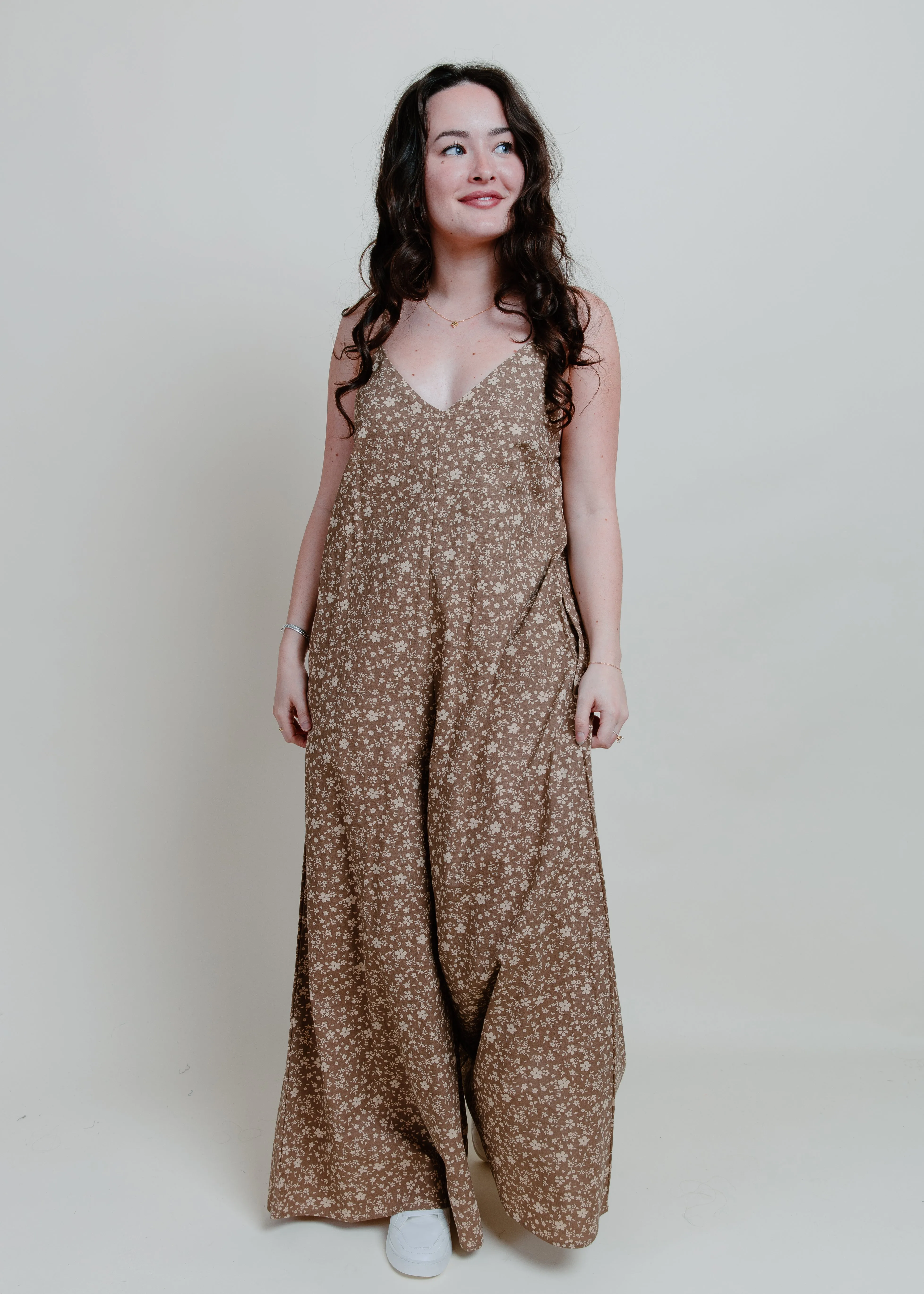 Mariella Floral Jumpsuit - Ash Mocha sold by Vinnie Louise product image thumbnail 2
