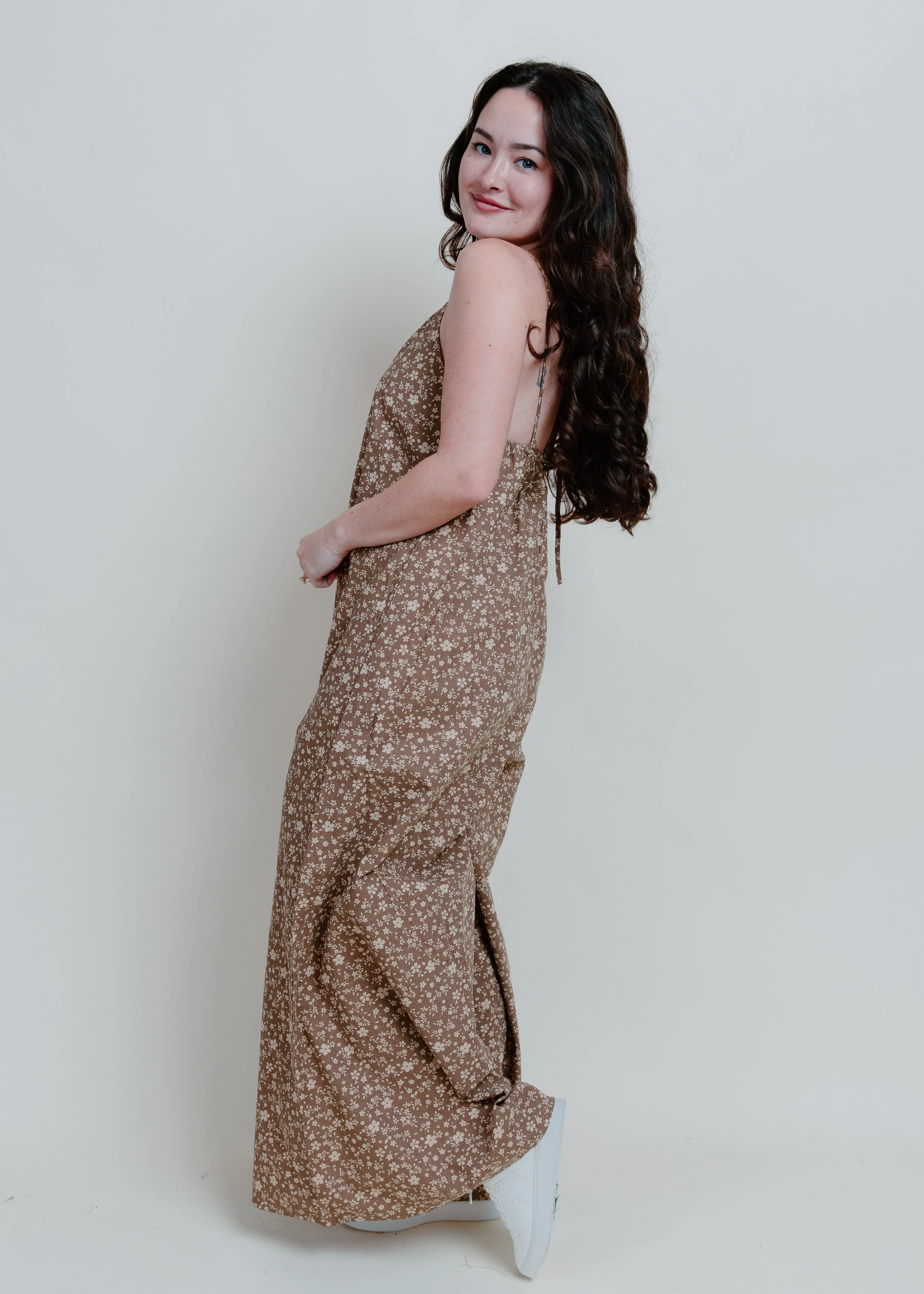 Mariella Floral Jumpsuit - Ash Mocha sold by Vinnie Louise product image thumbnail 3