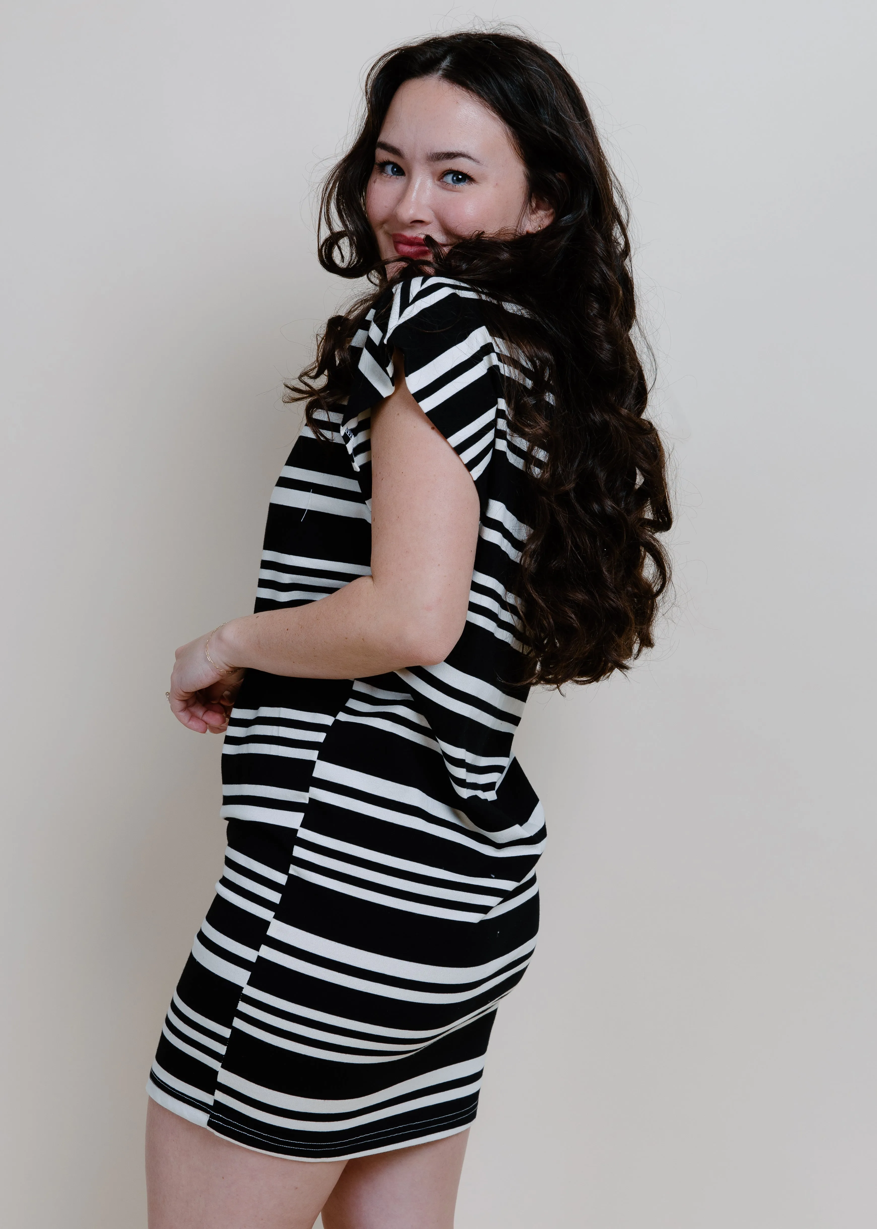 Diana Striped T-Shirt Dress sold by Vinnie Louise product image thumbnail 2