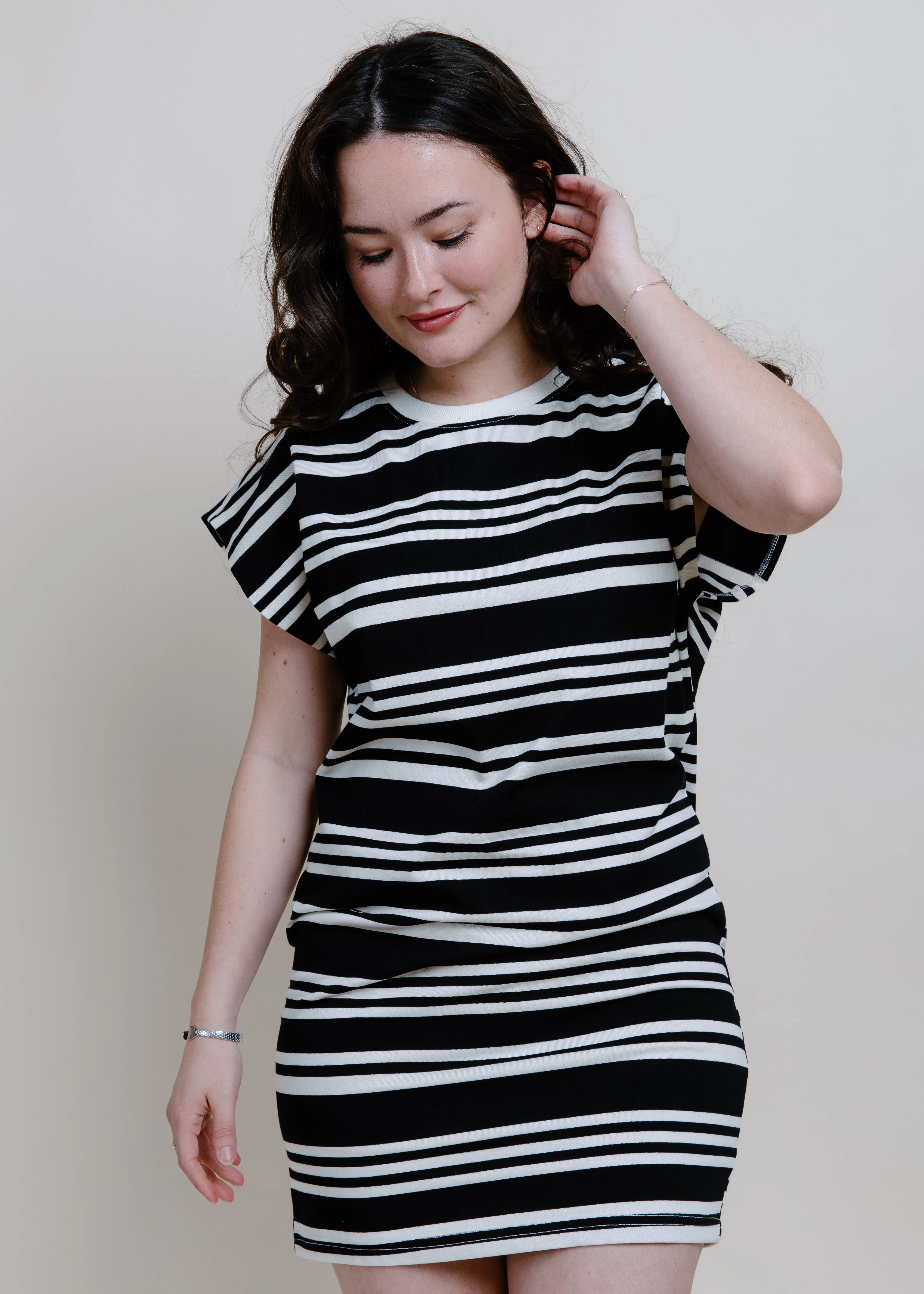Diana Striped T-Shirt Dress sold by Vinnie Louise