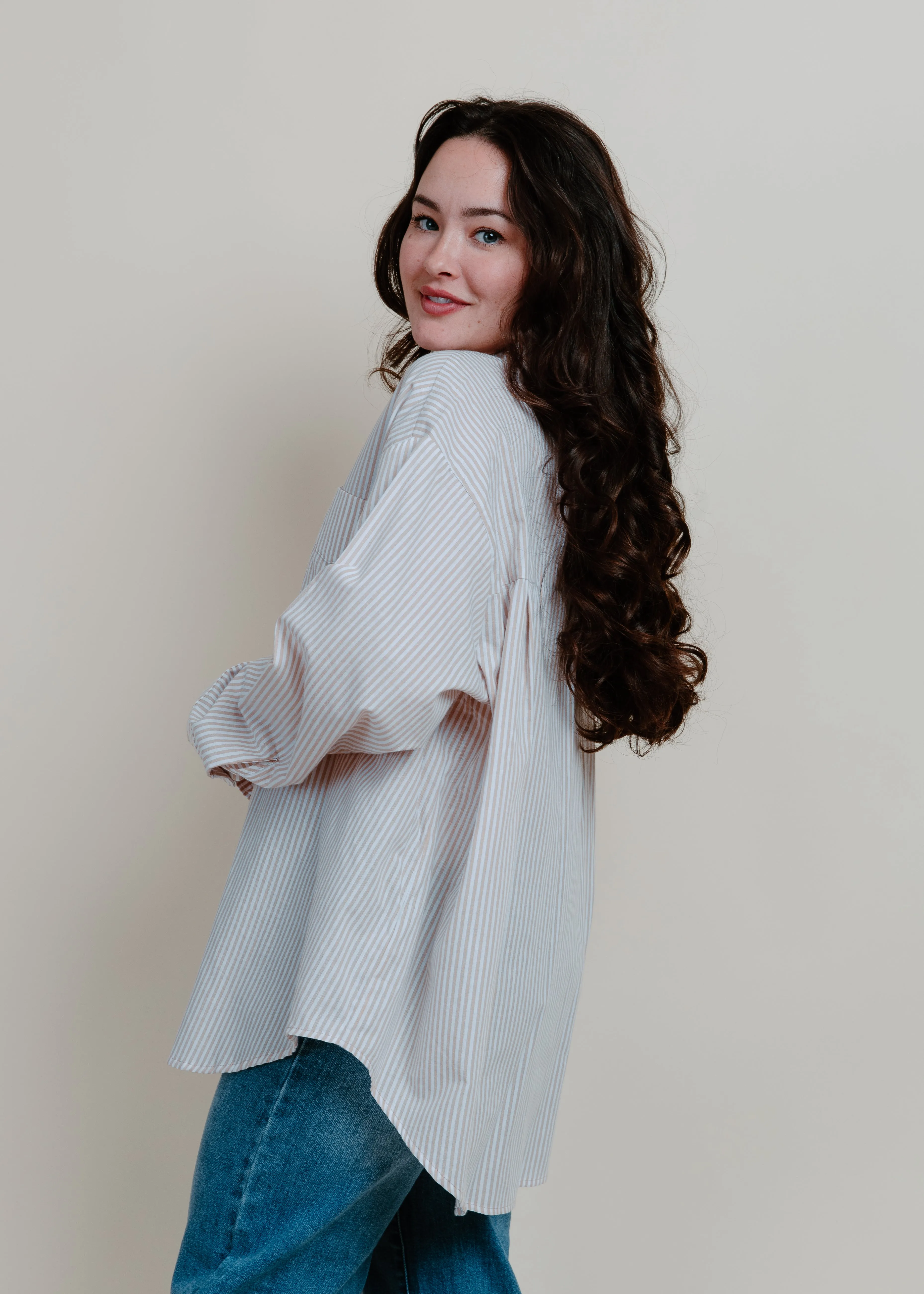 Breezy Striped Button-Down Shirt sold by Vinnie Louise product image thumbnail 2