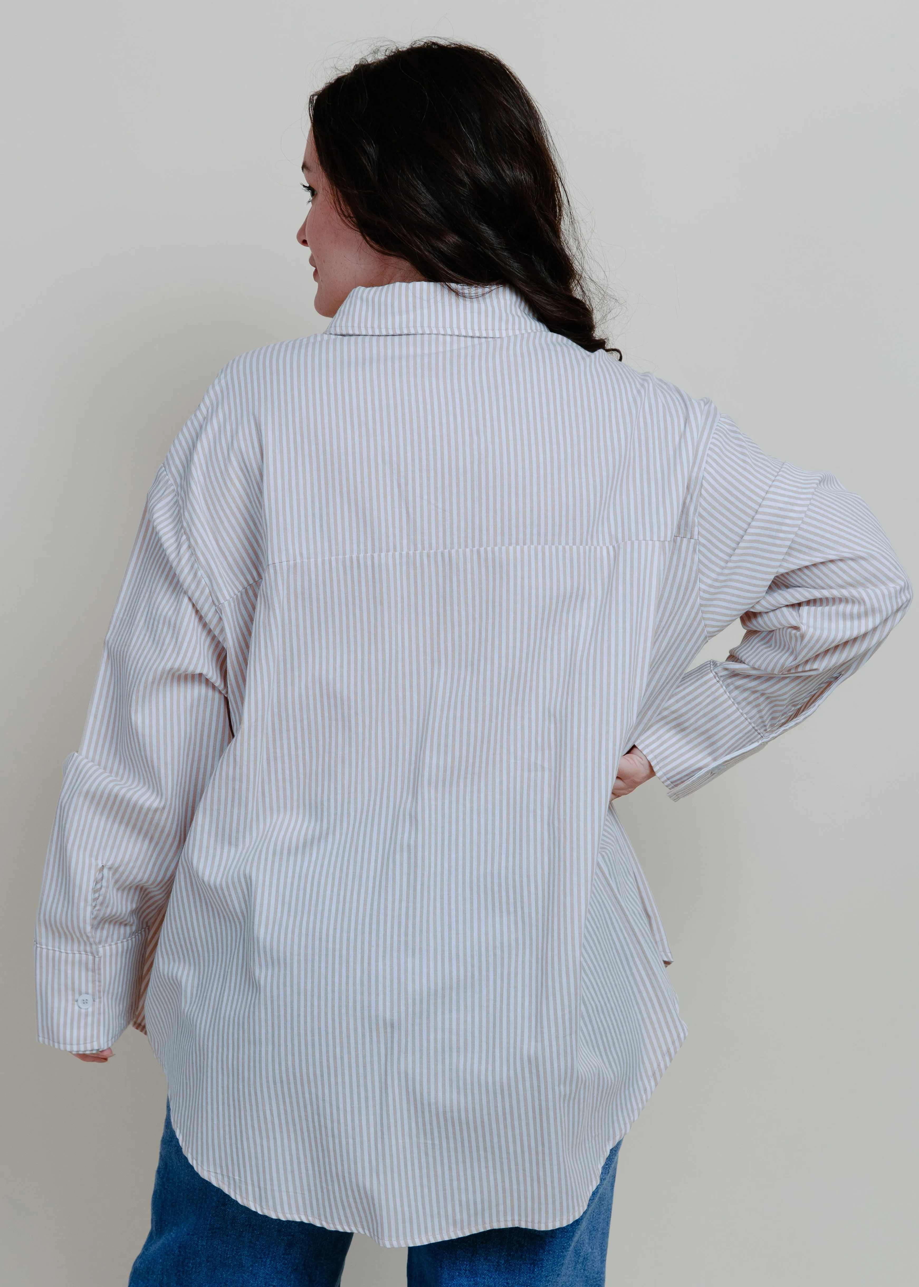 Breezy Striped Button-Down Shirt sold by Vinnie Louise product image thumbnail 3