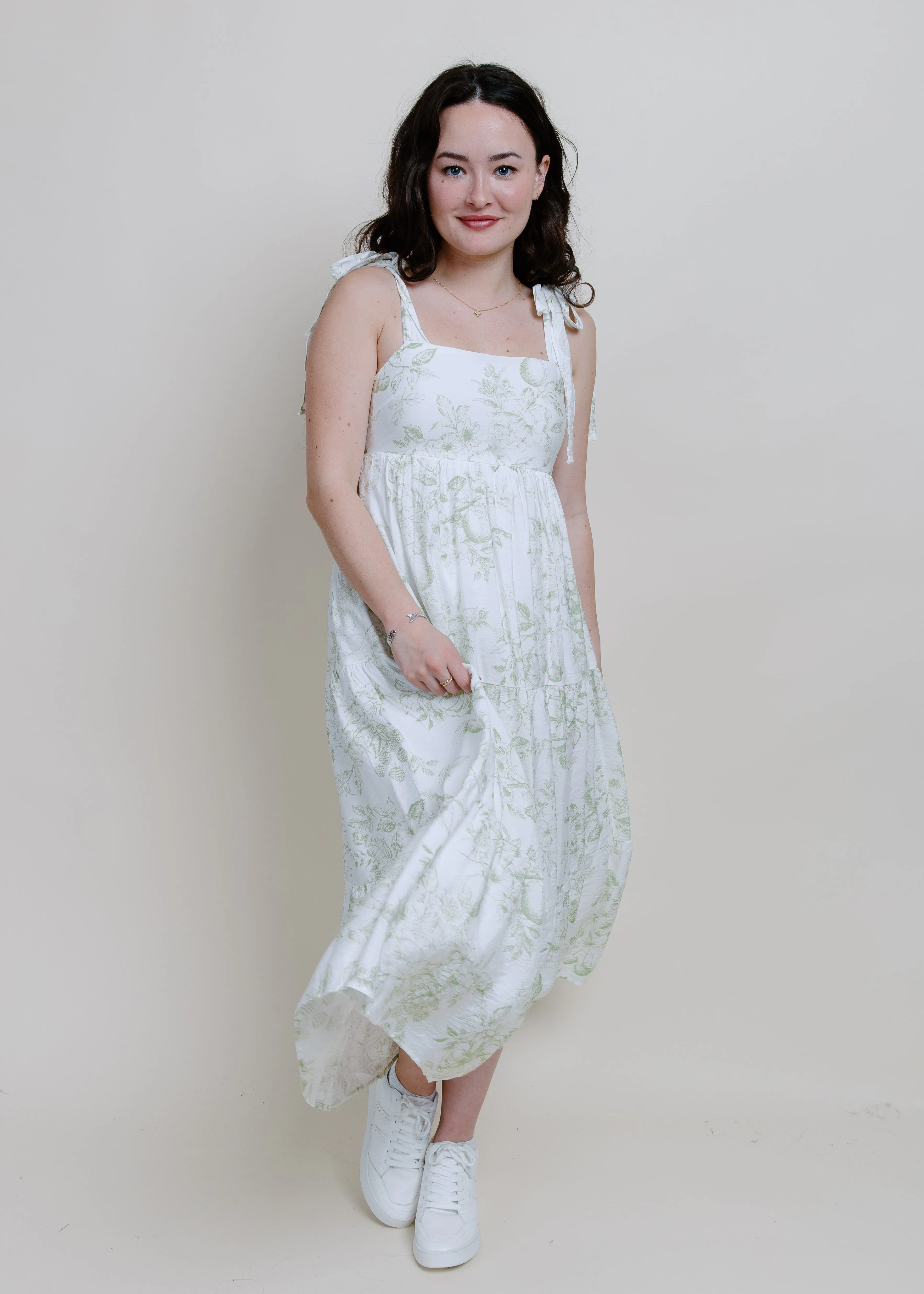 Fruit Blossom Tiered Midi Dress sold by Vinnie Louise product image thumbnail 5
