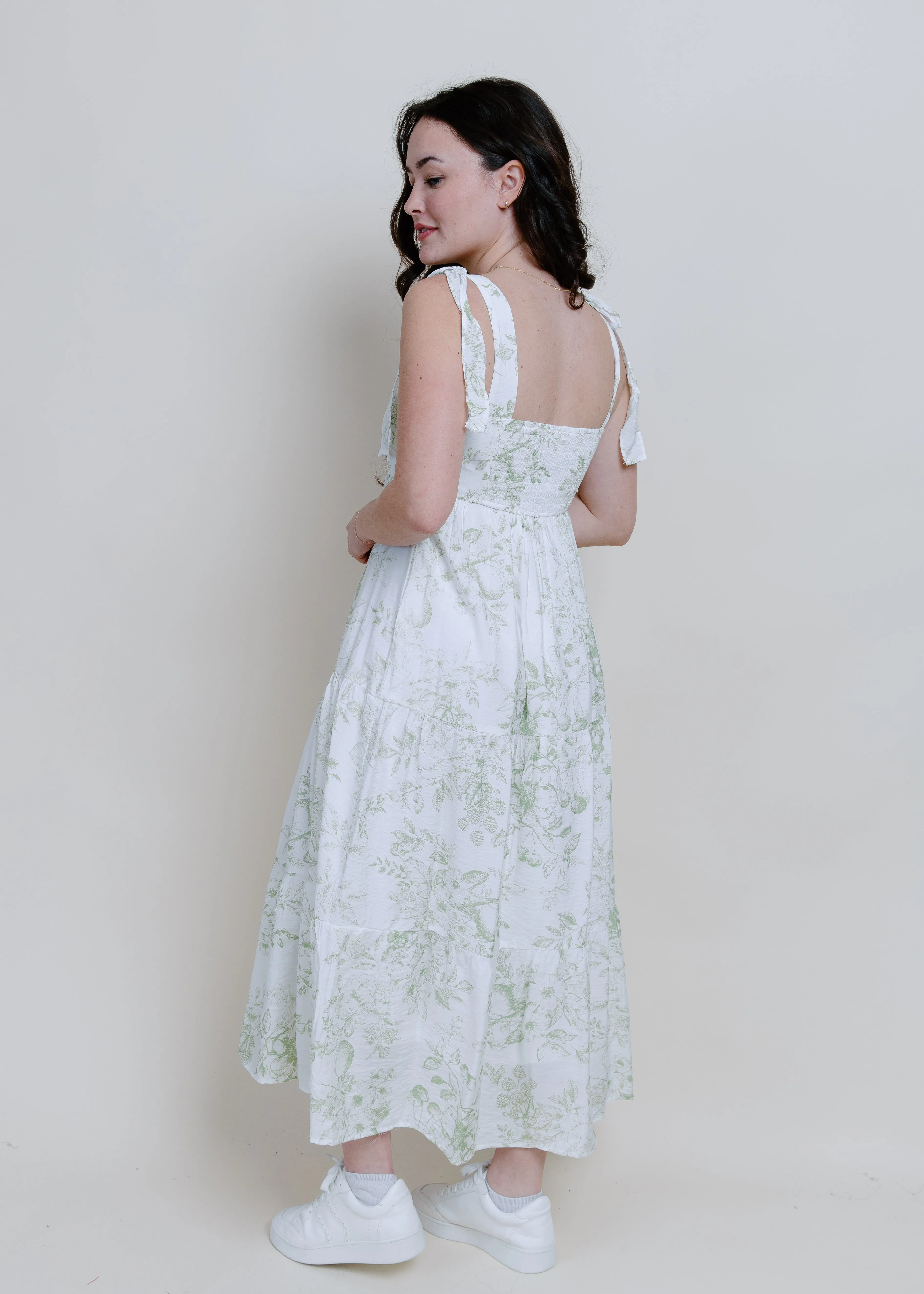 Fruit Blossom Tiered Midi Dress sold by Vinnie Louise product image thumbnail 3