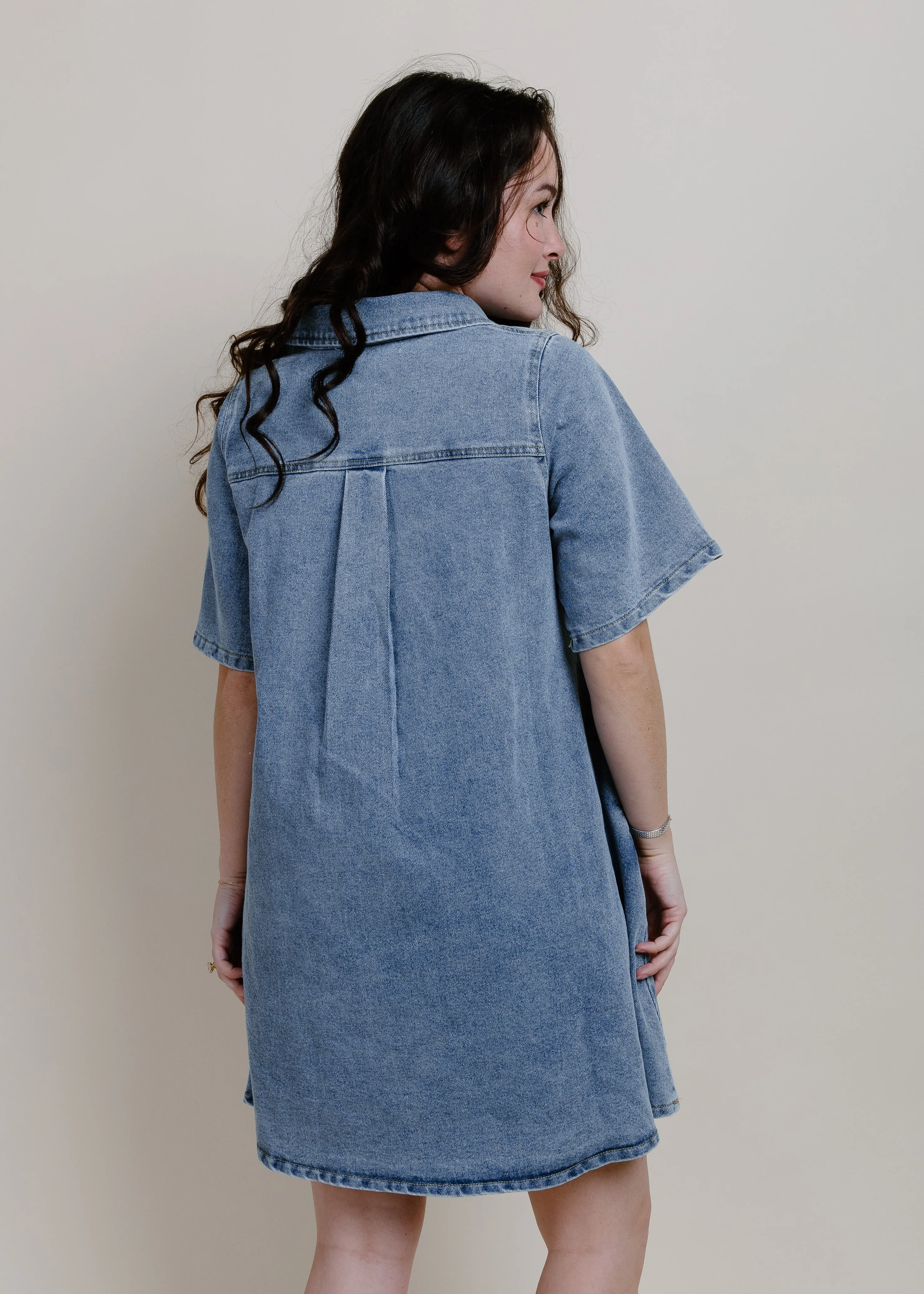 Sofia Denim Mini Dress sold by Vinnie Louise product image thumbnail 2