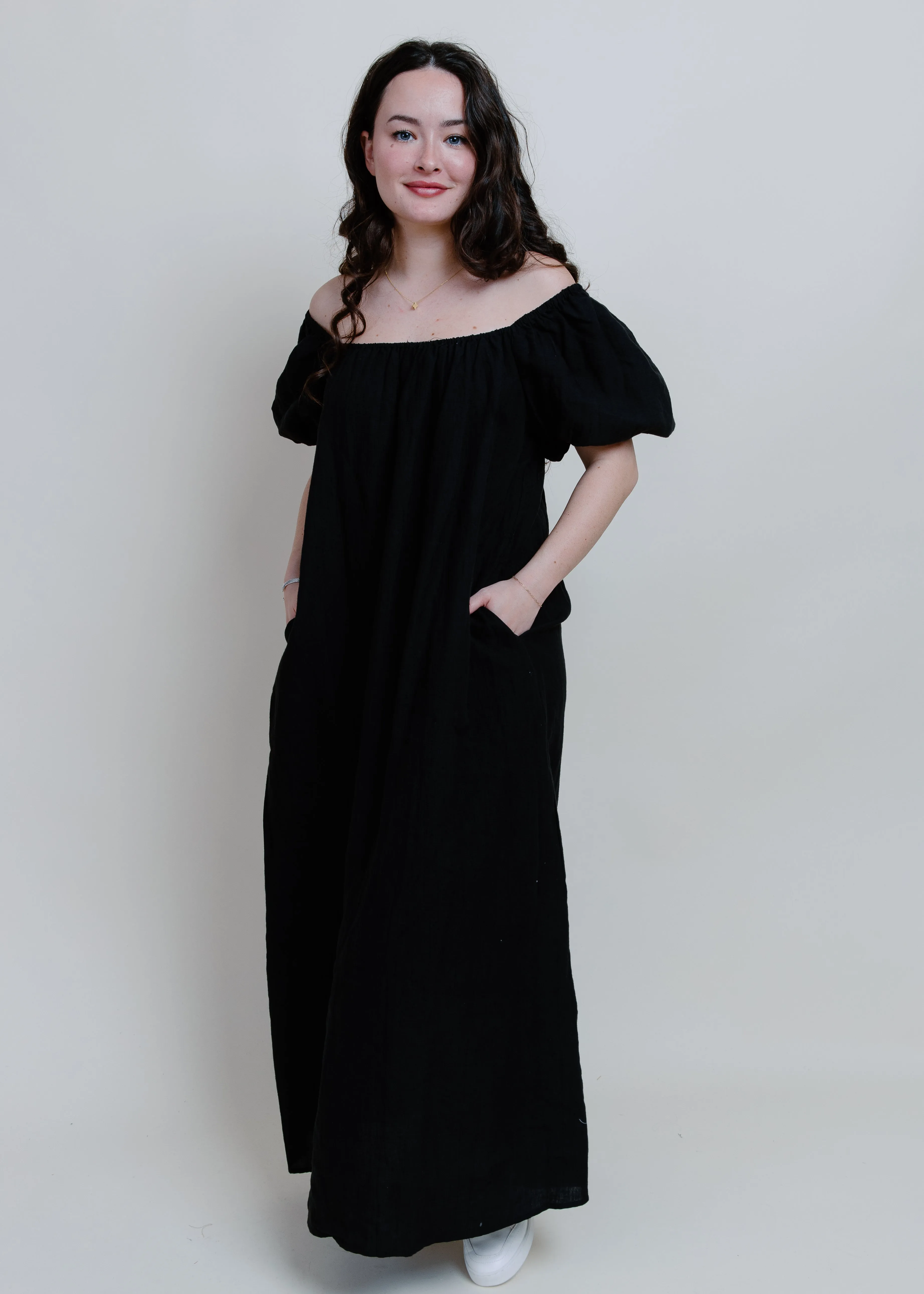Reid Puff Sleeve Maxi Dress - Black sold by Vinnie Louise product image thumbnail 2