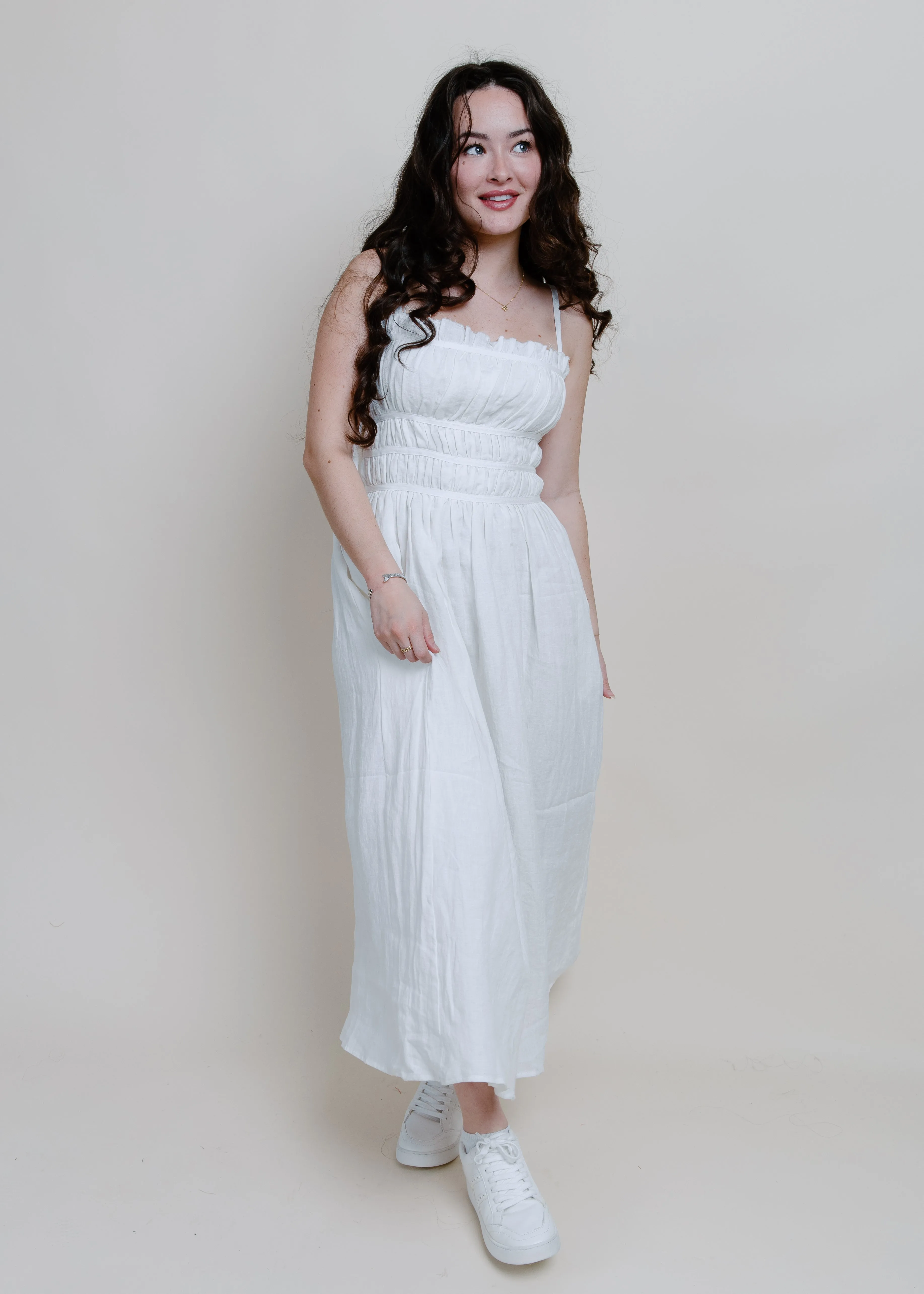 Gabrielle Midi Dress - Off White sold by Vinnie Louise product image thumbnail 3