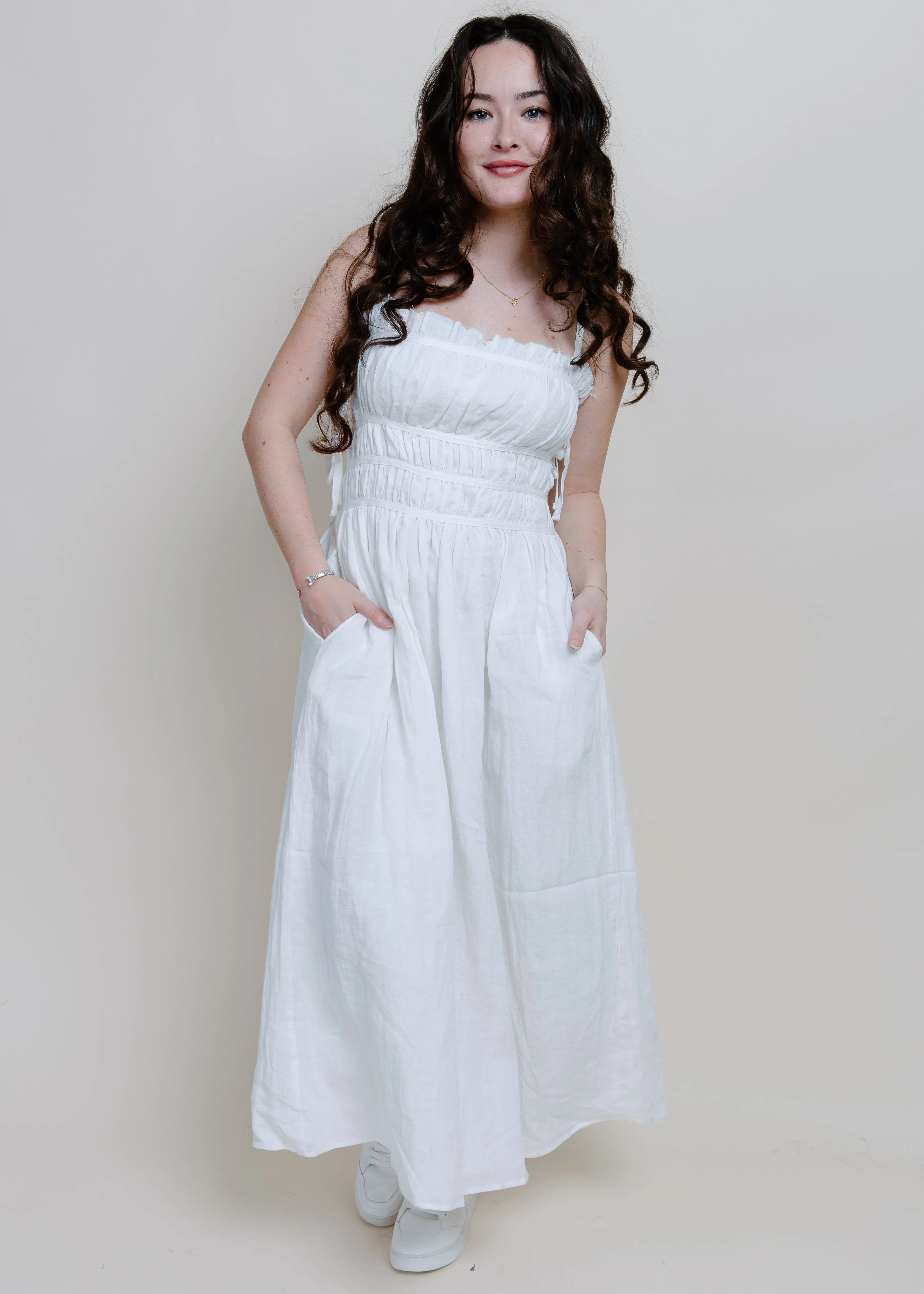 Gabrielle Midi Dress - Off White sold by Vinnie Louise product image thumbnail 4