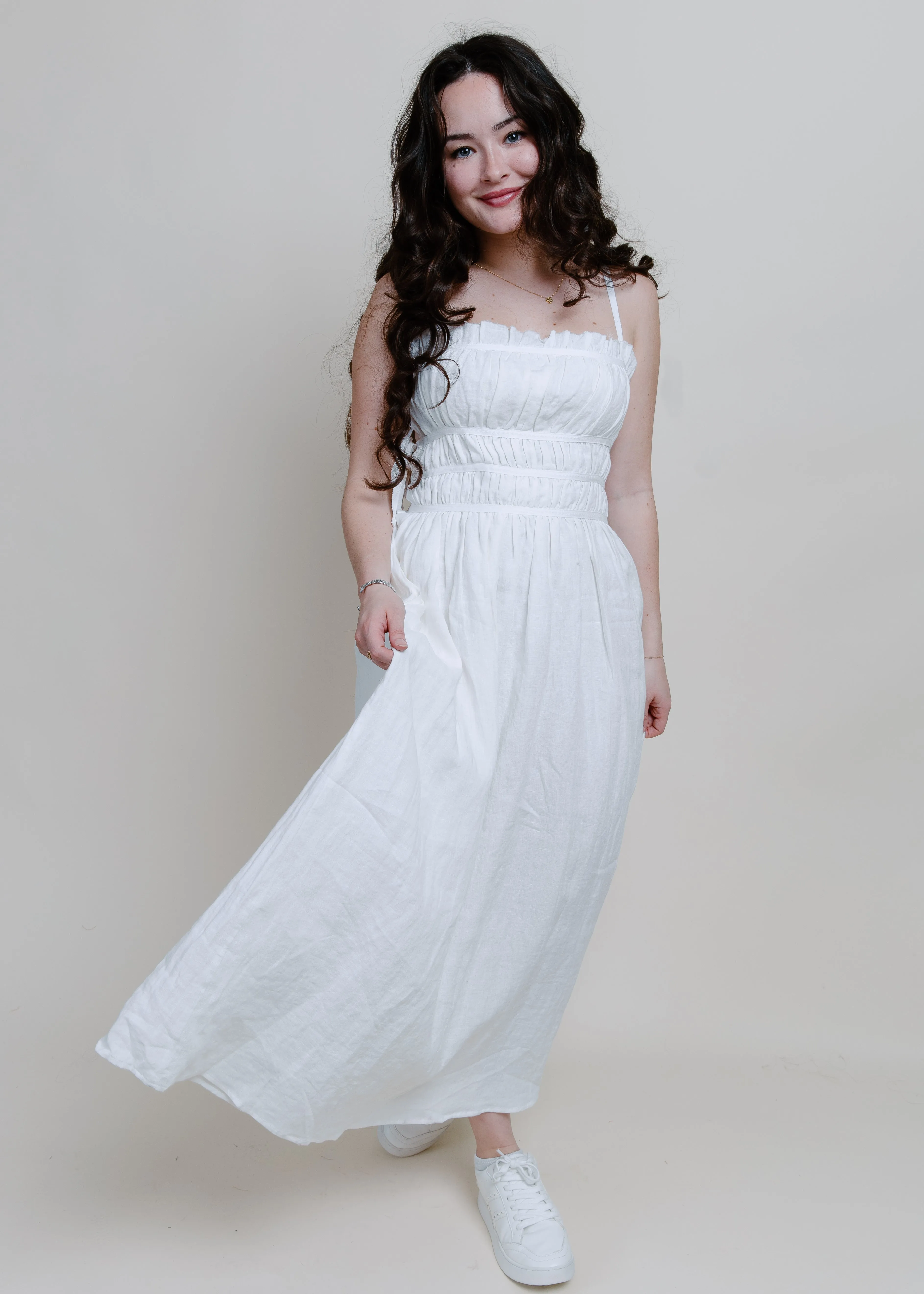 Gabrielle Midi Dress - Off White sold by Vinnie Louise product image thumbnail 5
