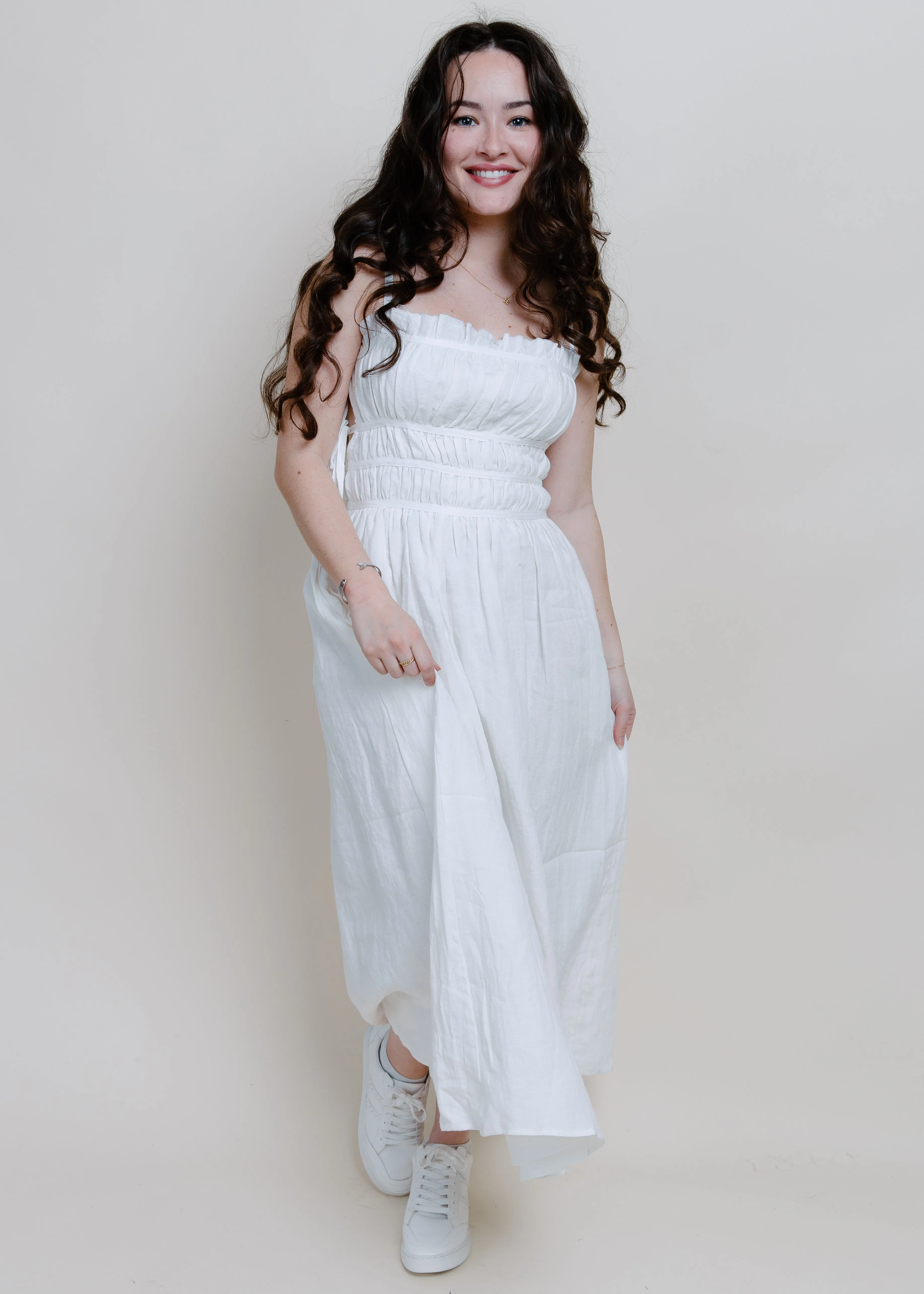 Gabrielle Midi Dress - Off White sold by Vinnie Louise