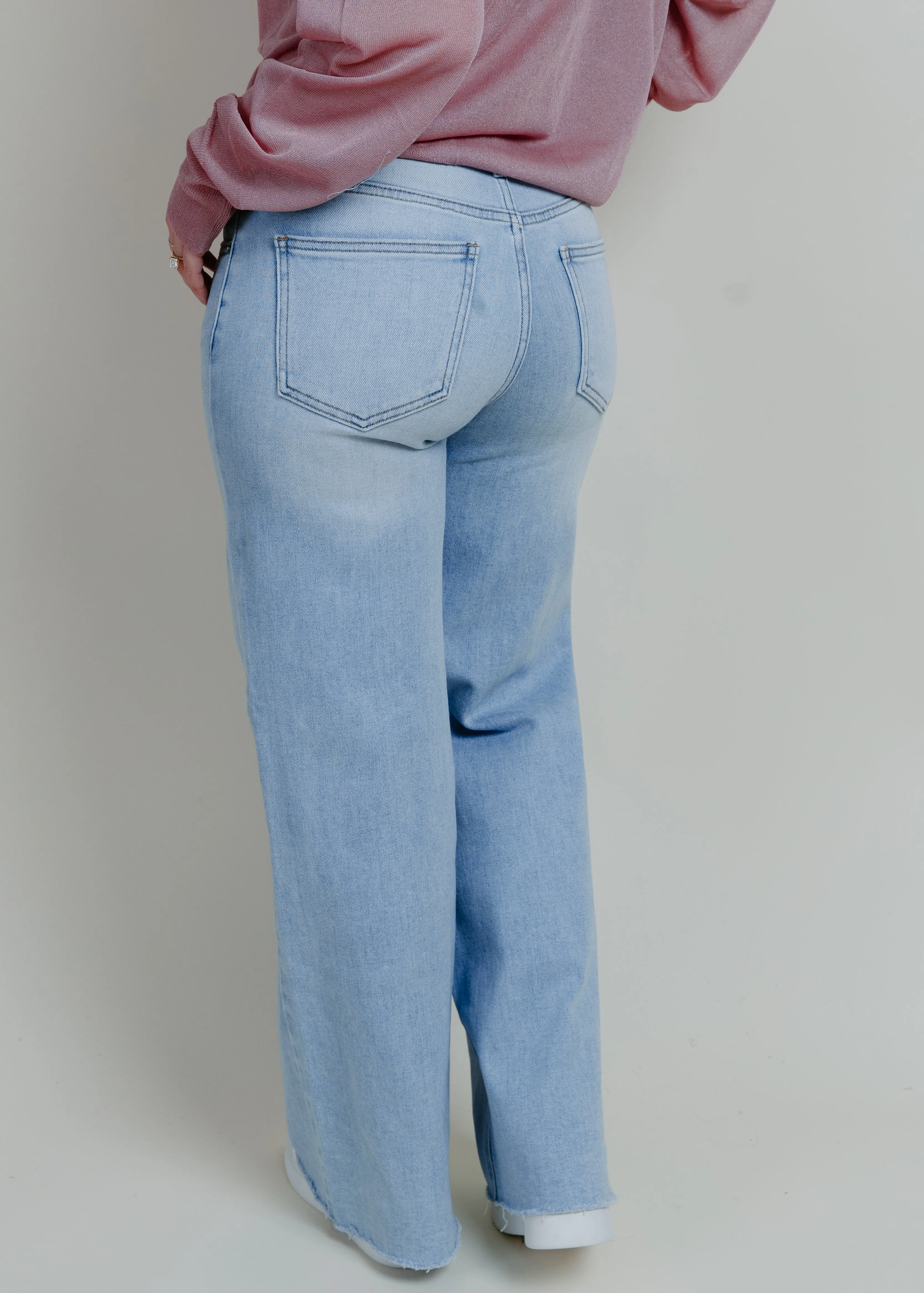 Ashley Wide Leg Denim - Light Wash sold by Vinnie Louise