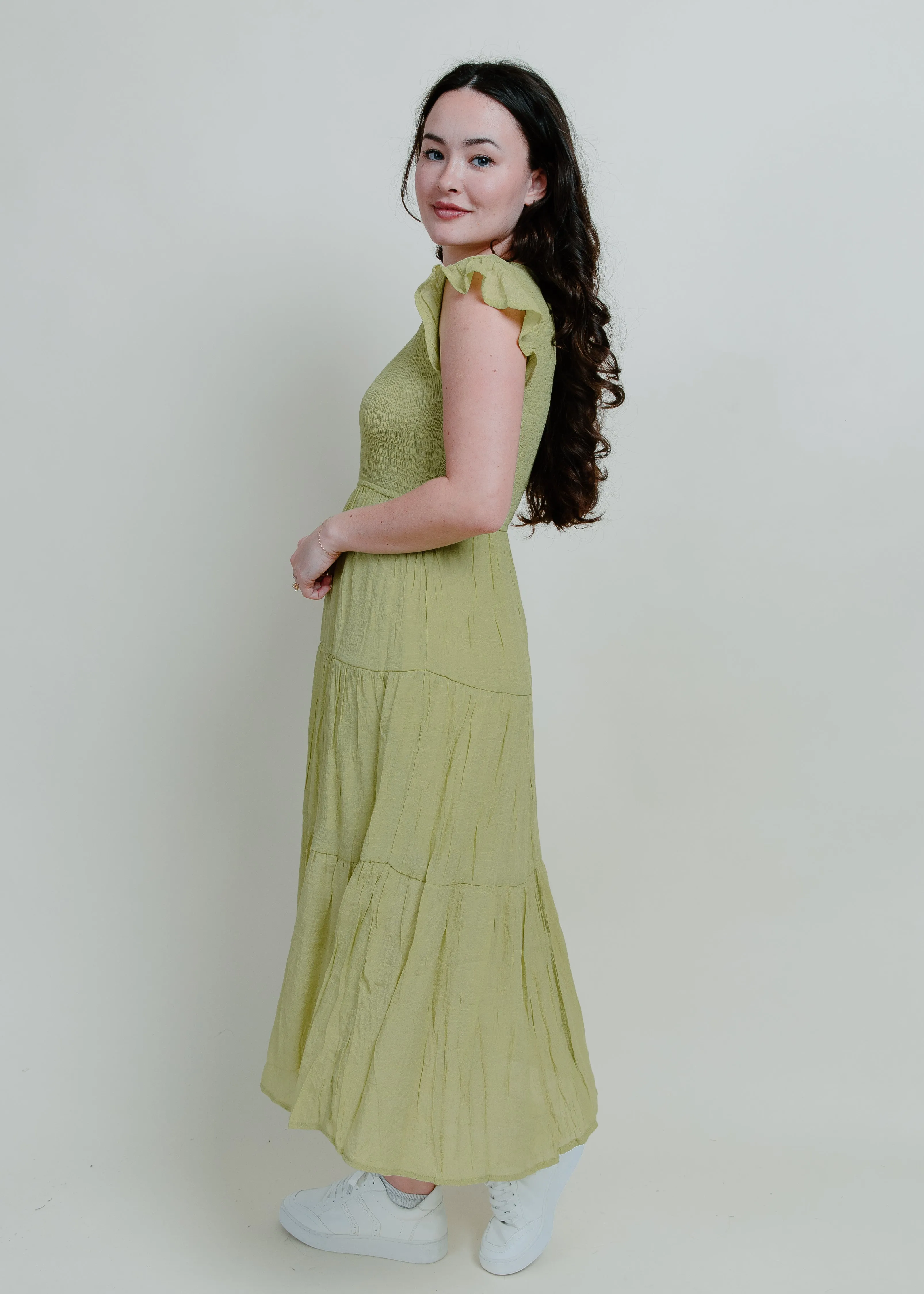 Faye Midi Dress - Lime sold by Vinnie Louise product image thumbnail 4
