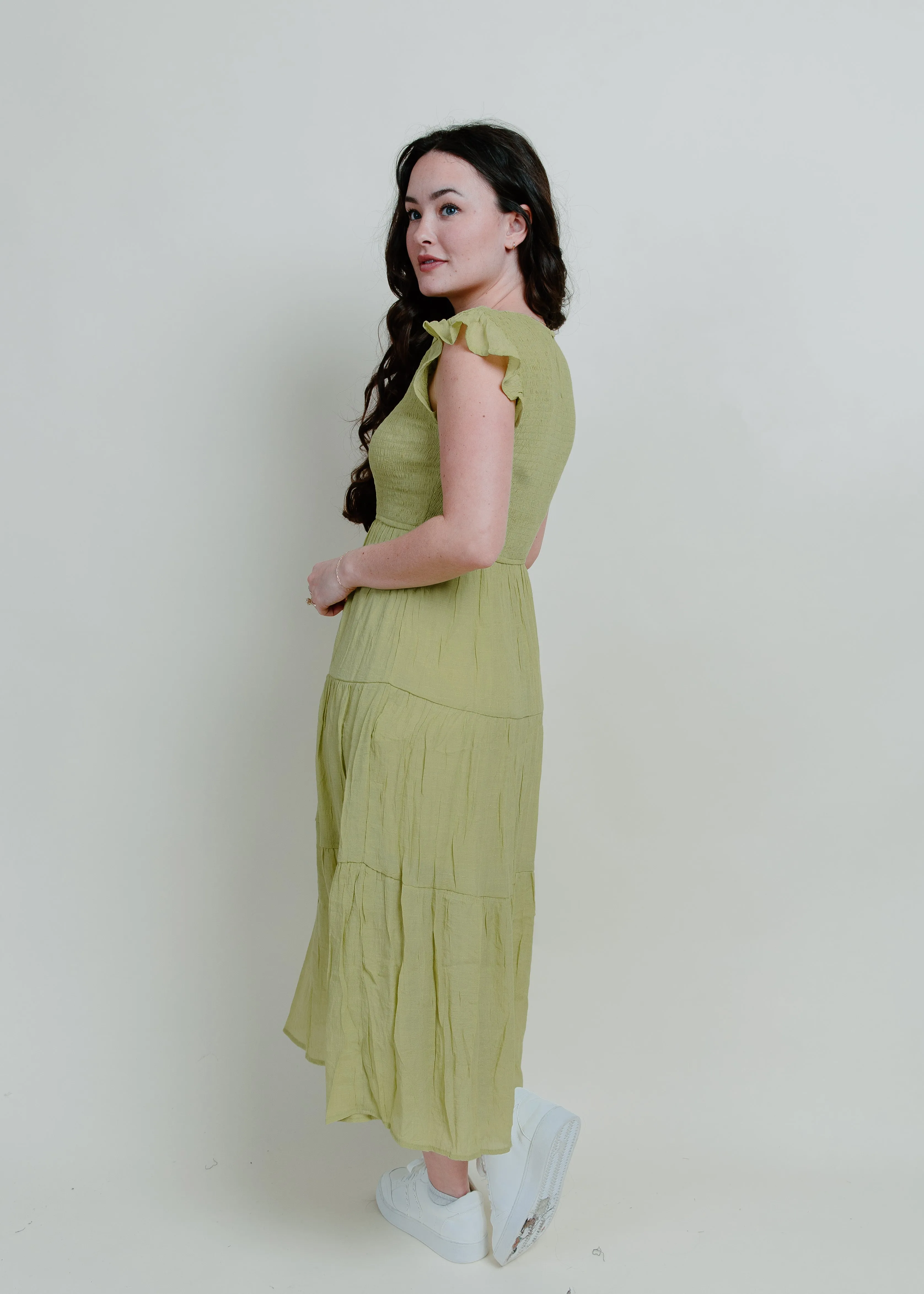 Faye Midi Dress - Lime sold by Vinnie Louise product image thumbnail 2