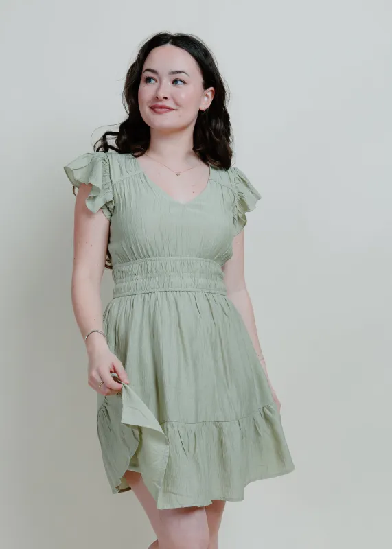 Eden Mini Dress - Sage sold by Vinnie Louise
