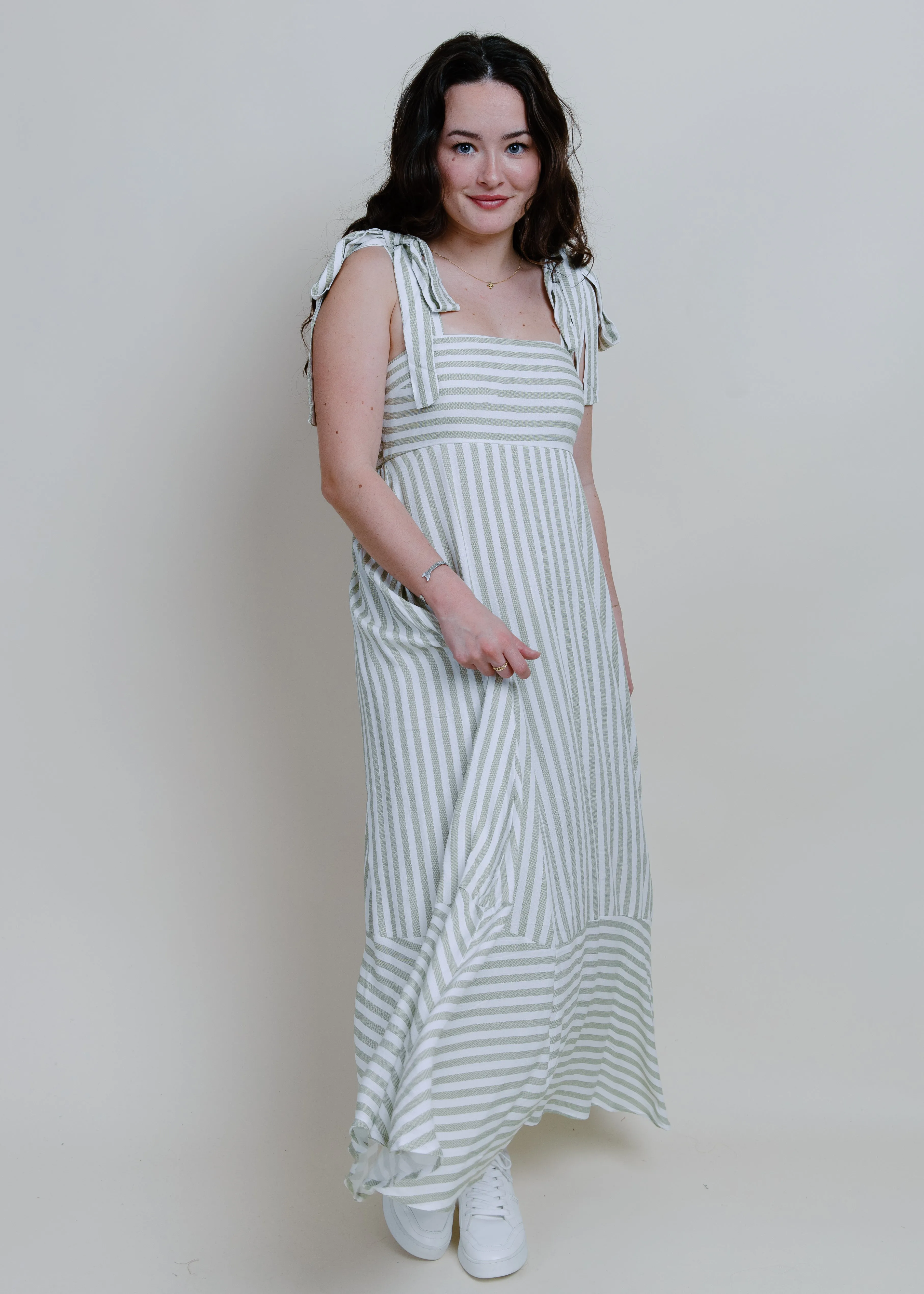 Adelaide Tie Strap Maxi Dress sold by Vinnie Louise product image thumbnail 3