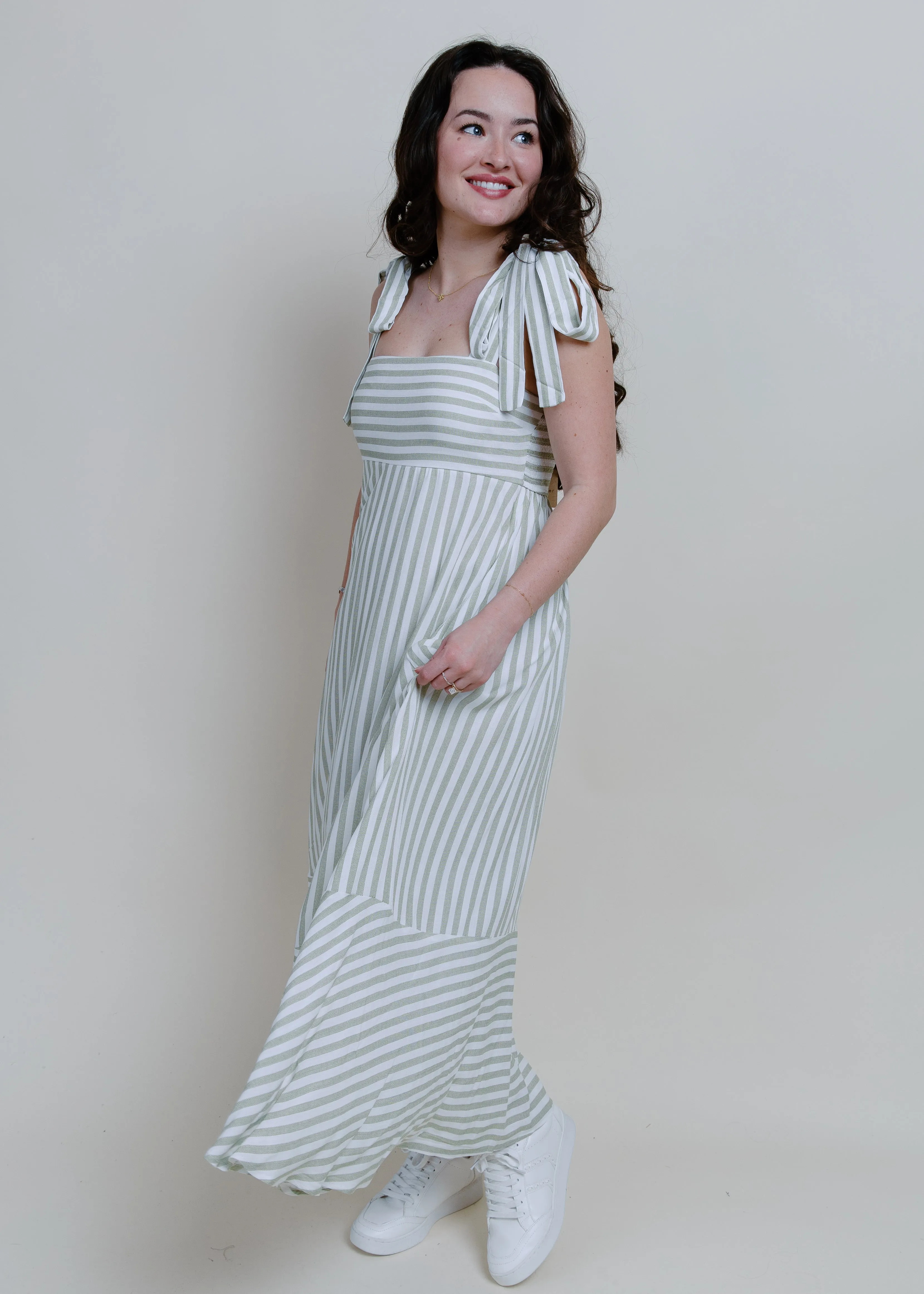 Adelaide Tie Strap Maxi Dress sold by Vinnie Louise product image thumbnail 4