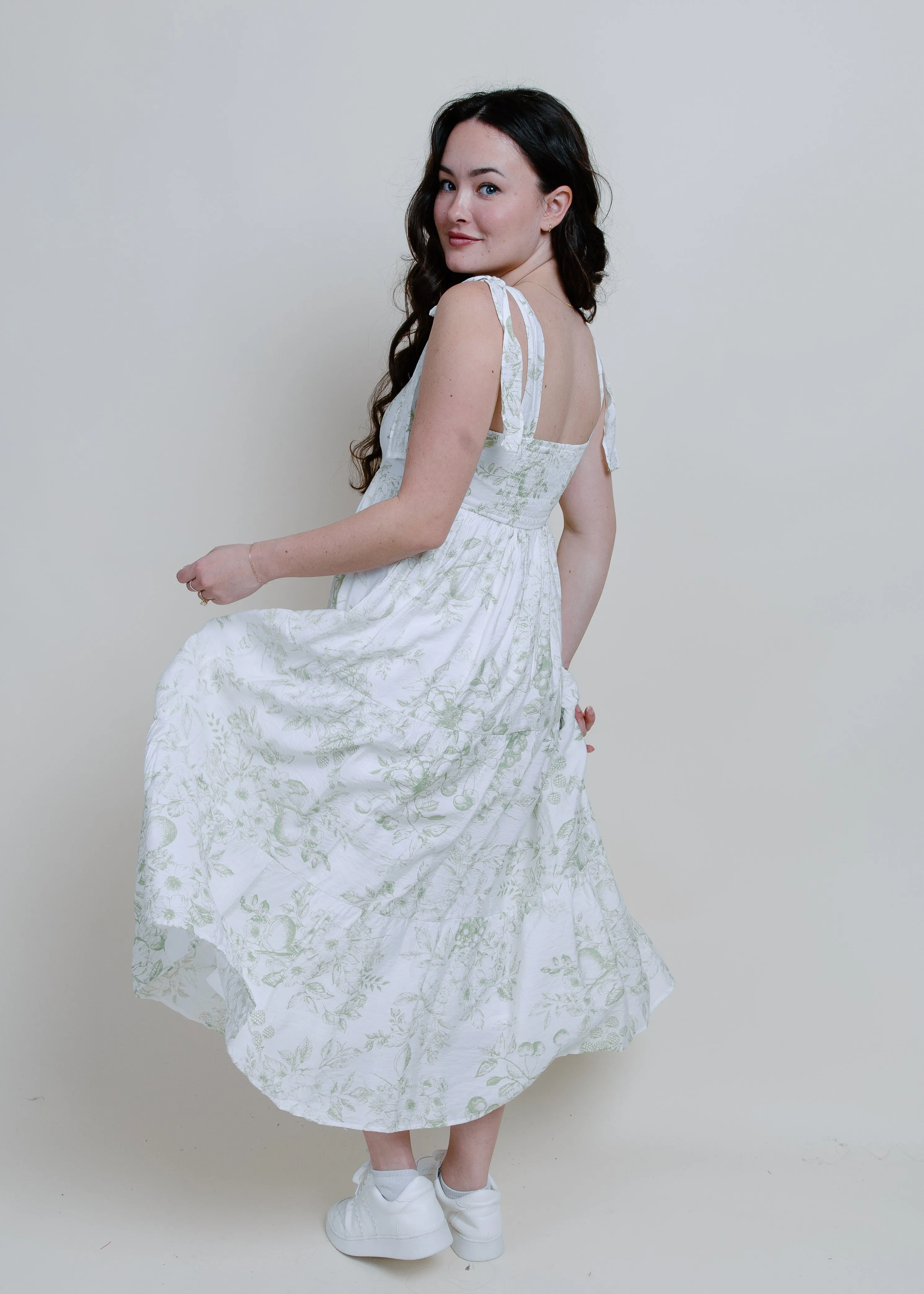 Fruit Blossom Tiered Midi Dress sold by Vinnie Louise product image thumbnail 2