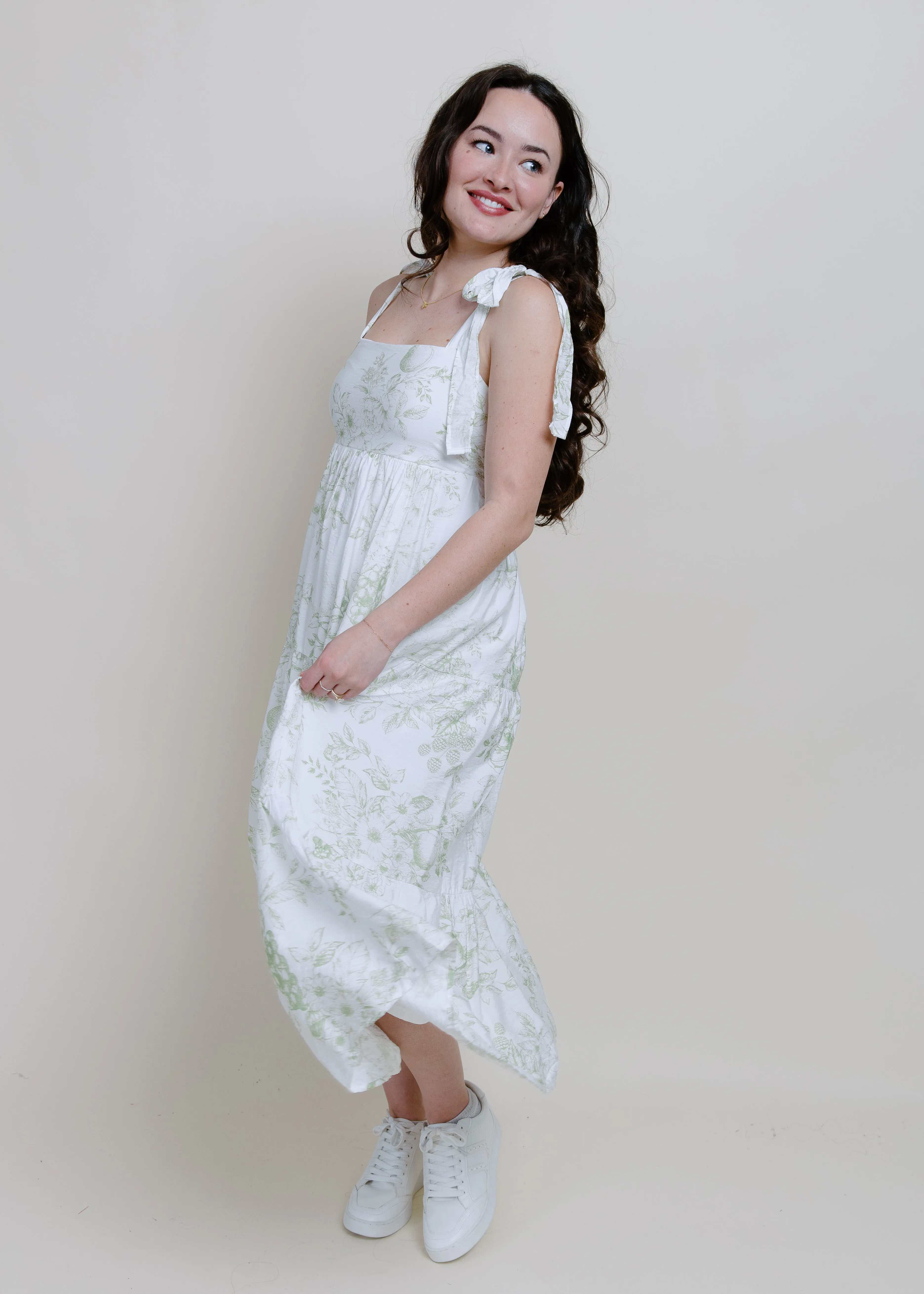 Fruit Blossom Tiered Midi Dress sold by Vinnie Louise product image thumbnail 4