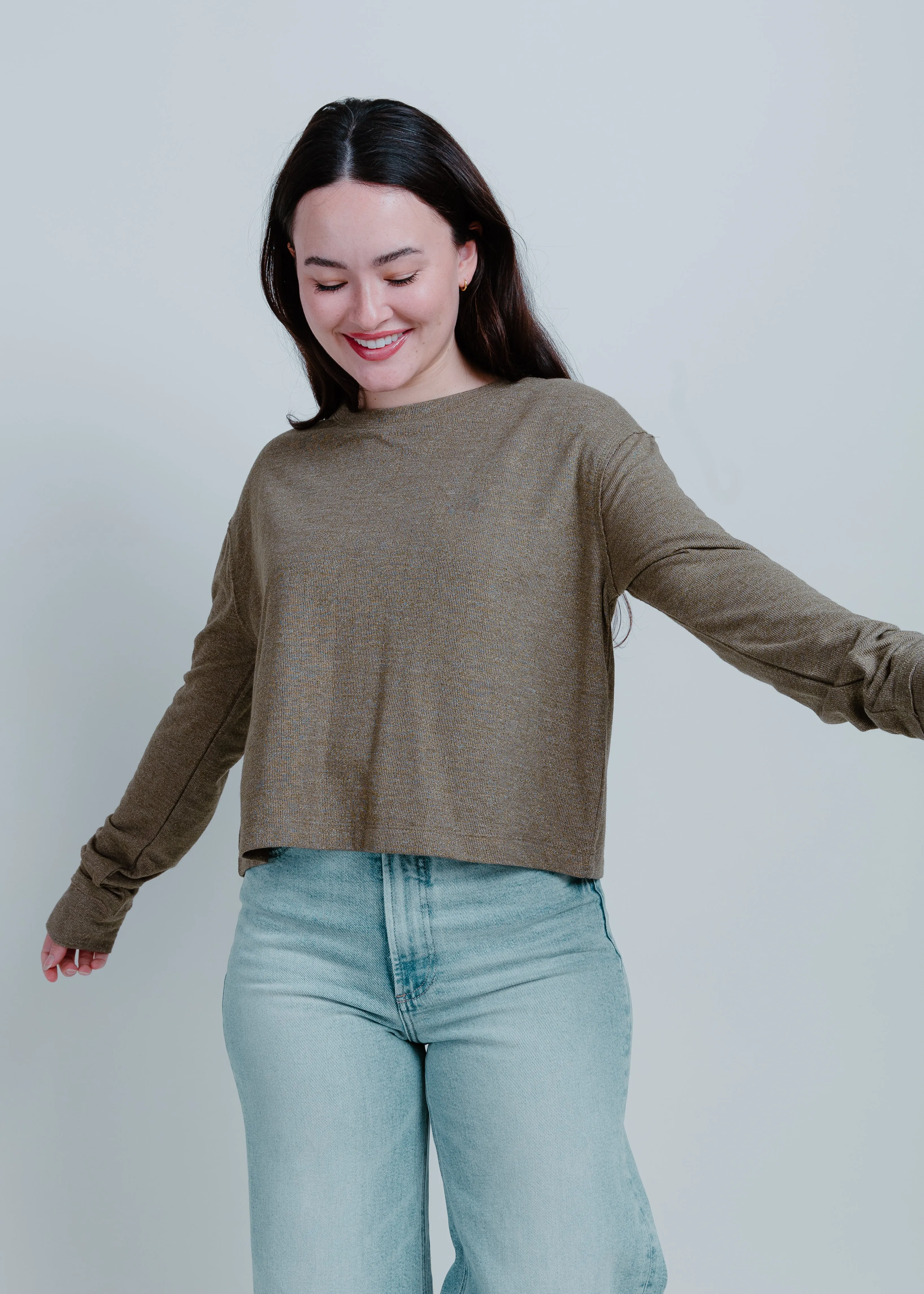 Marley Crewneck - Olive sold by Vinnie Louise