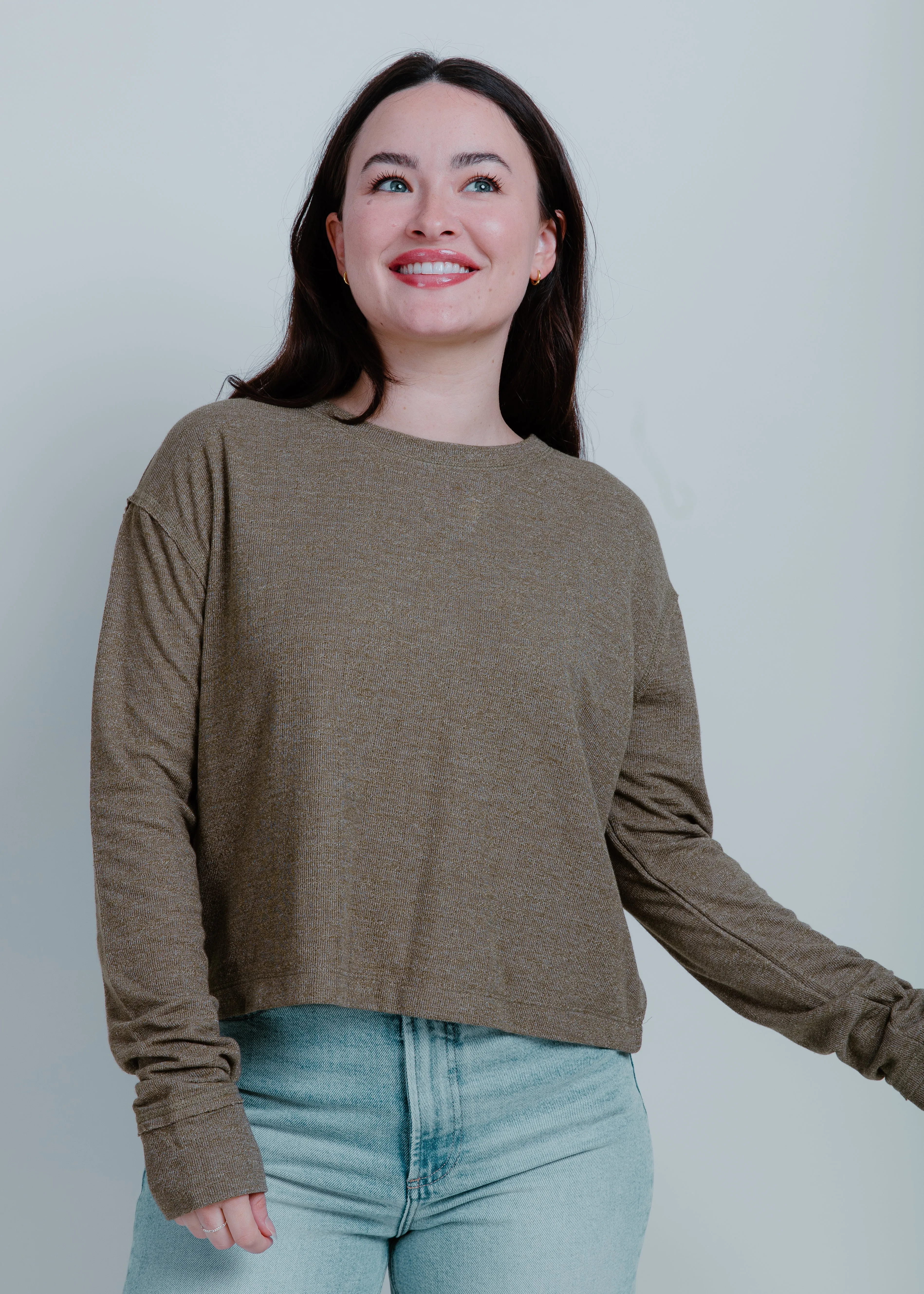 Marley Crewneck - Olive sold by Vinnie Louise product image thumbnail 5