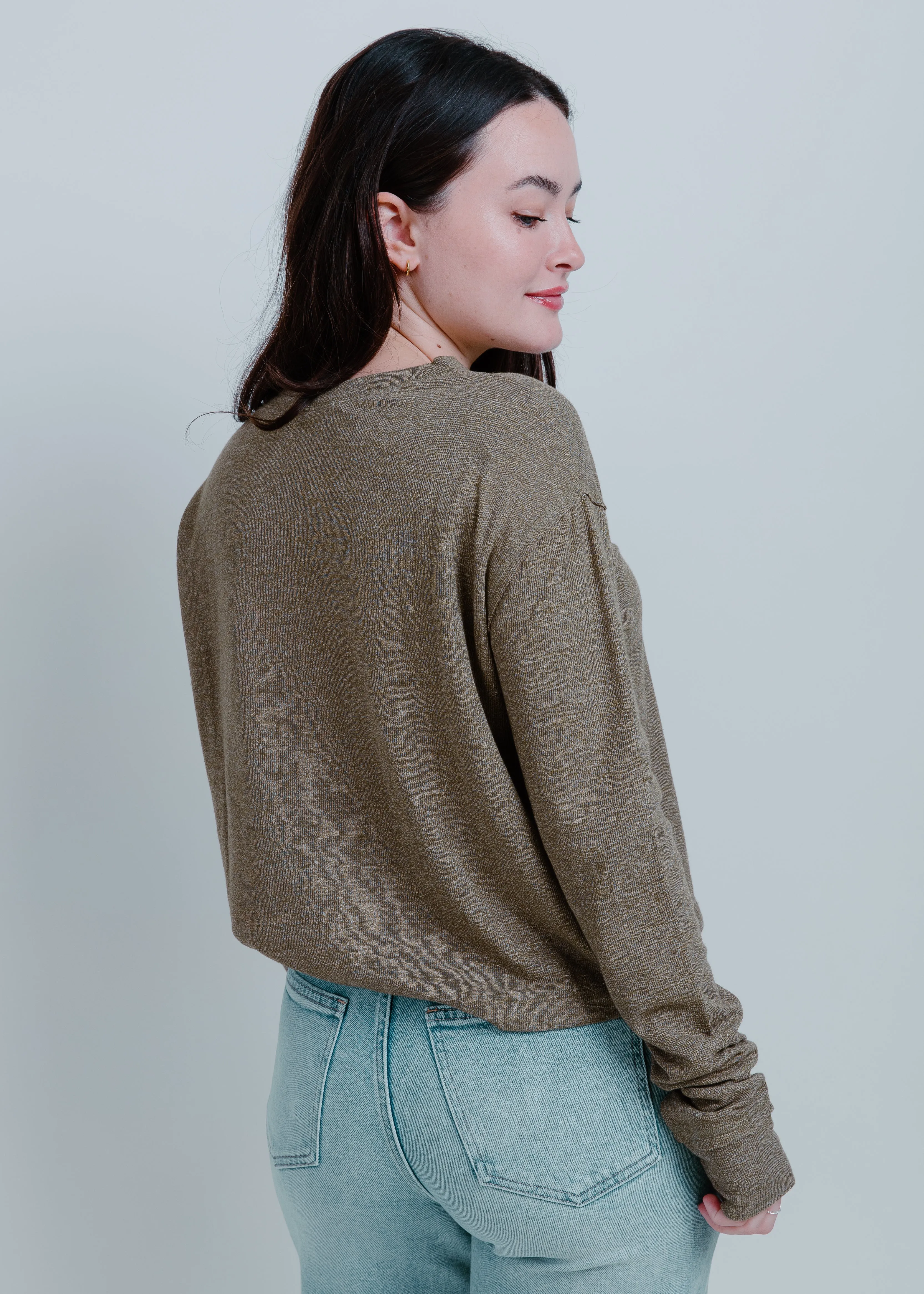 Marley Crewneck - Olive sold by Vinnie Louise product image thumbnail 2