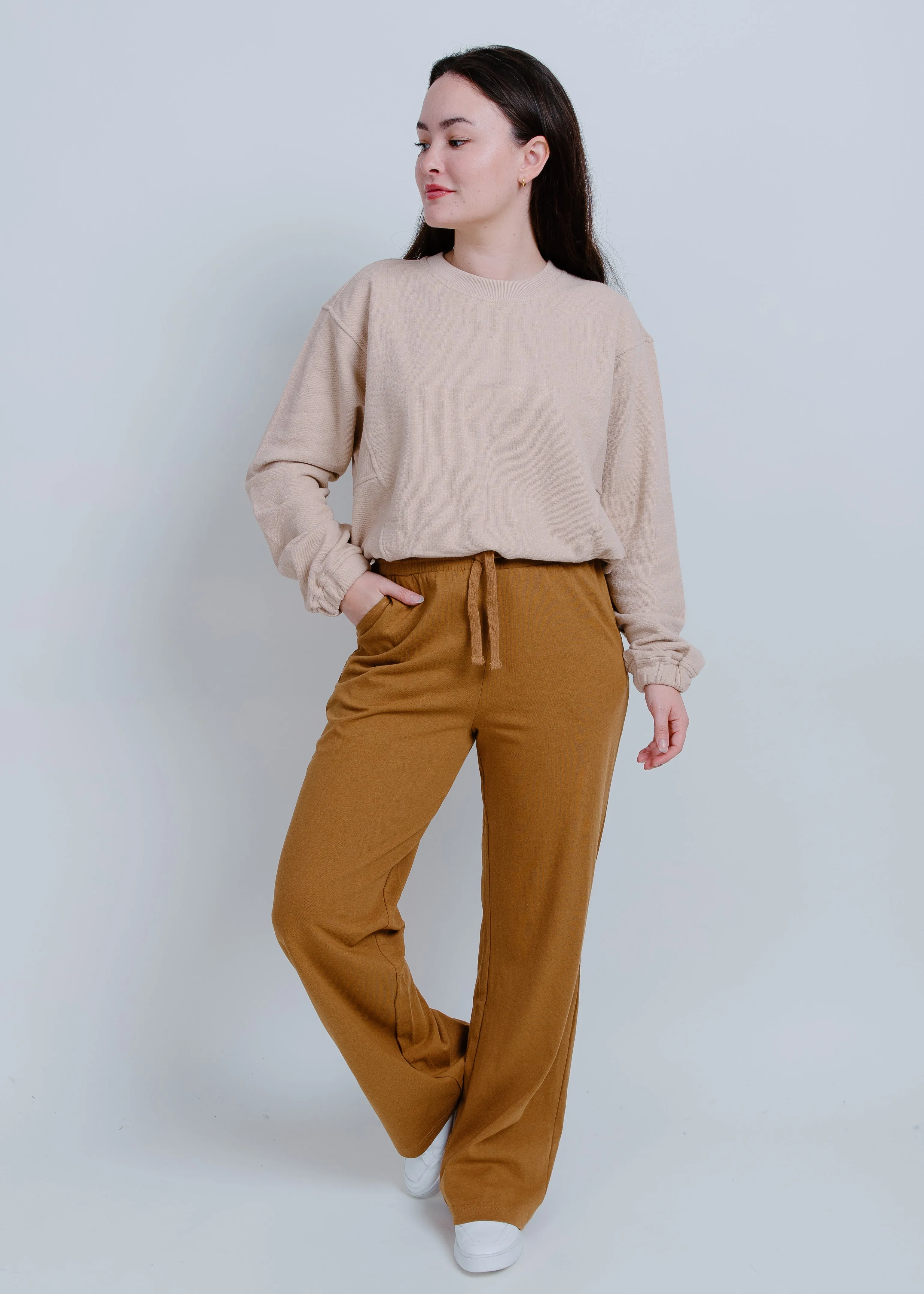 Eleanor Drawstring Pants - Pale Brown sold by Vinnie Louise product image thumbnail 5