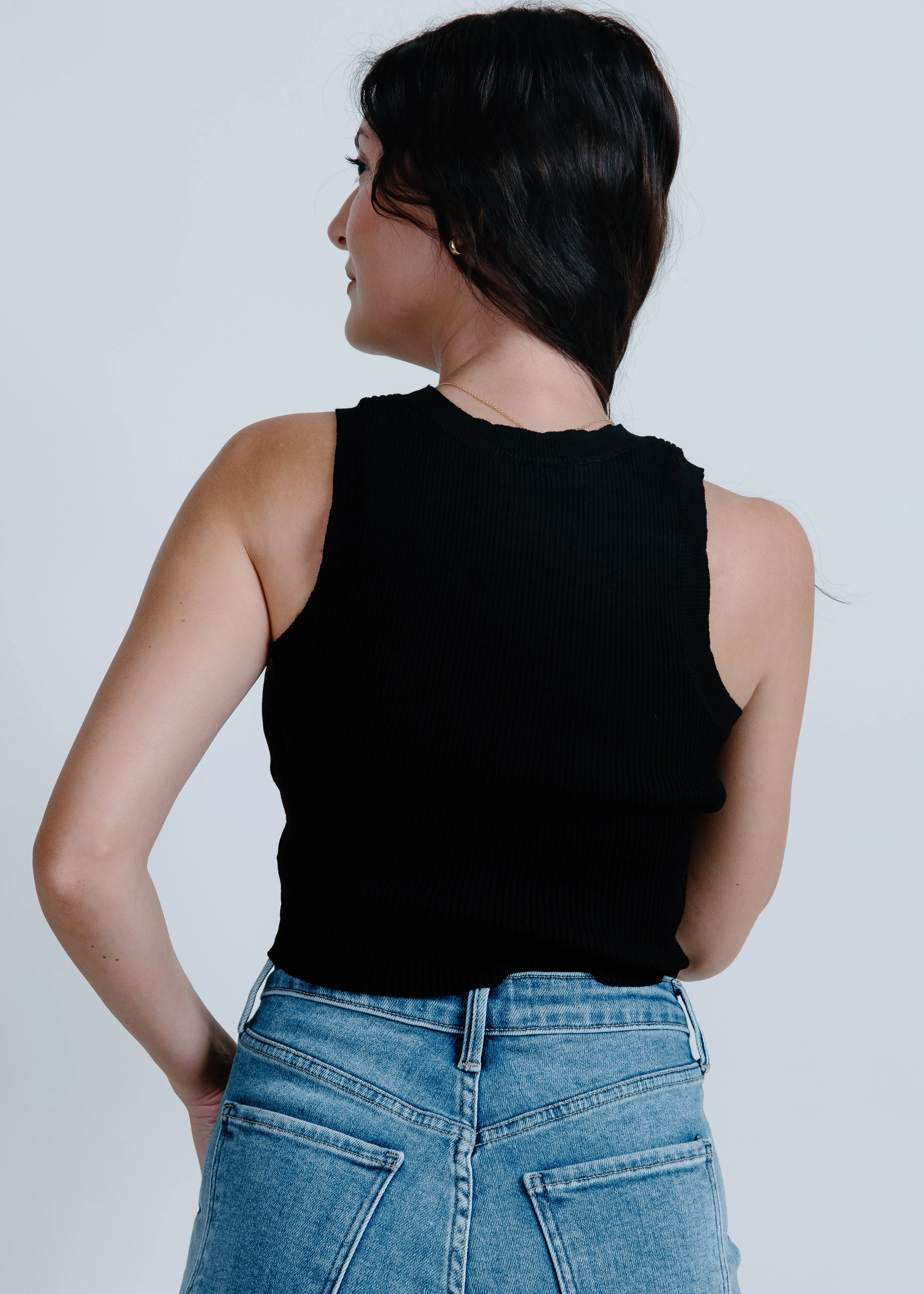 Hailey Ribbed Tank - Black sold by Vinnie Louise product image thumbnail 3
