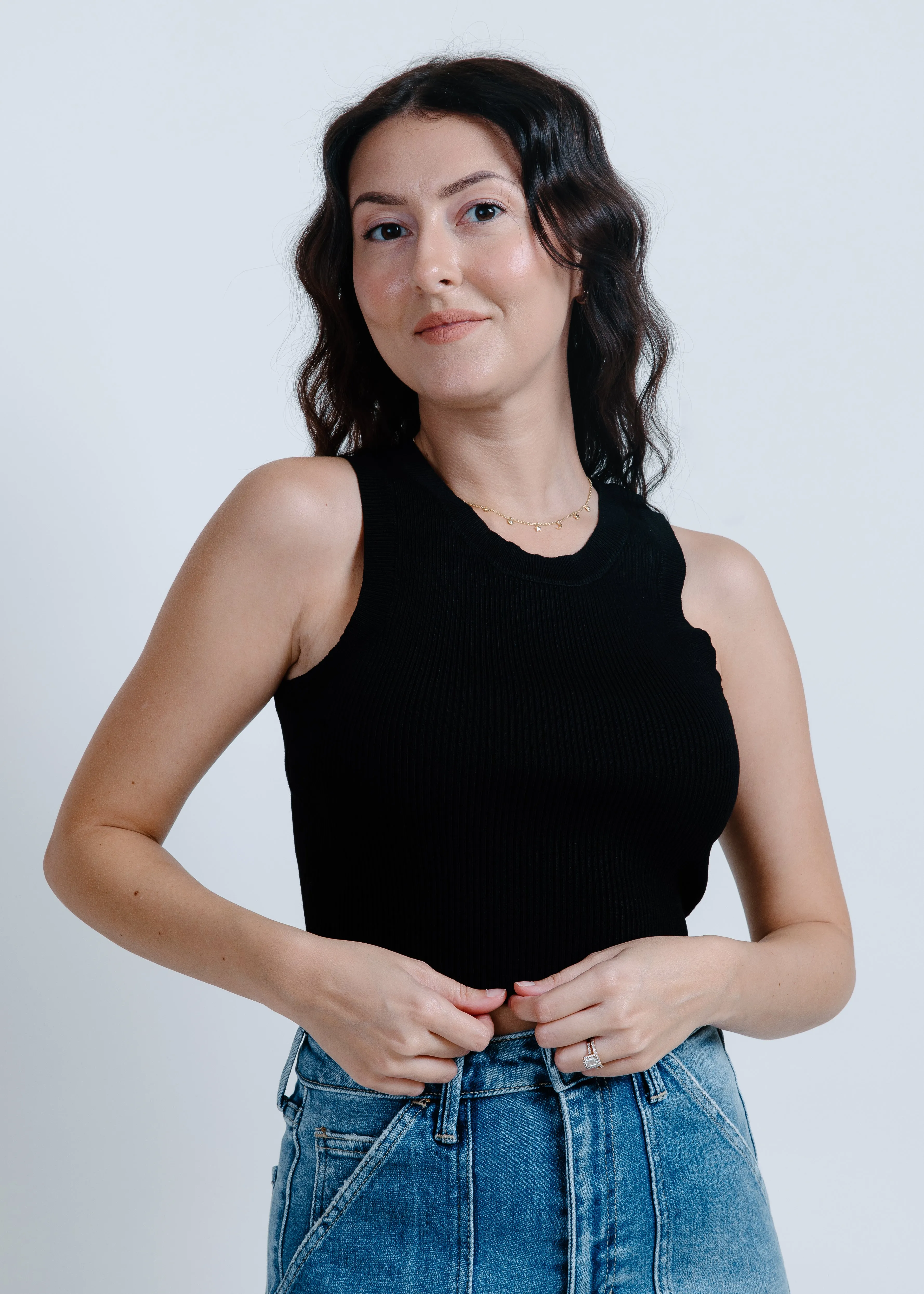 Hailey Ribbed Tank - Black sold by Vinnie Louise product image thumbnail 5