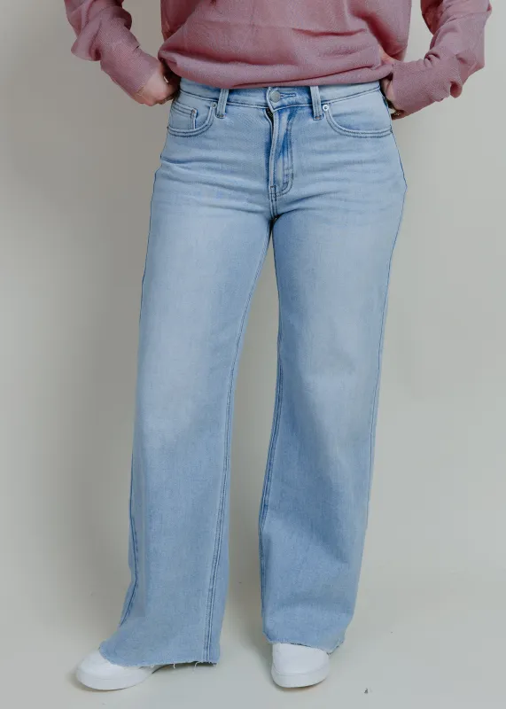 Ashley Wide Leg Denim - Light Wash sold by Vinnie Louise