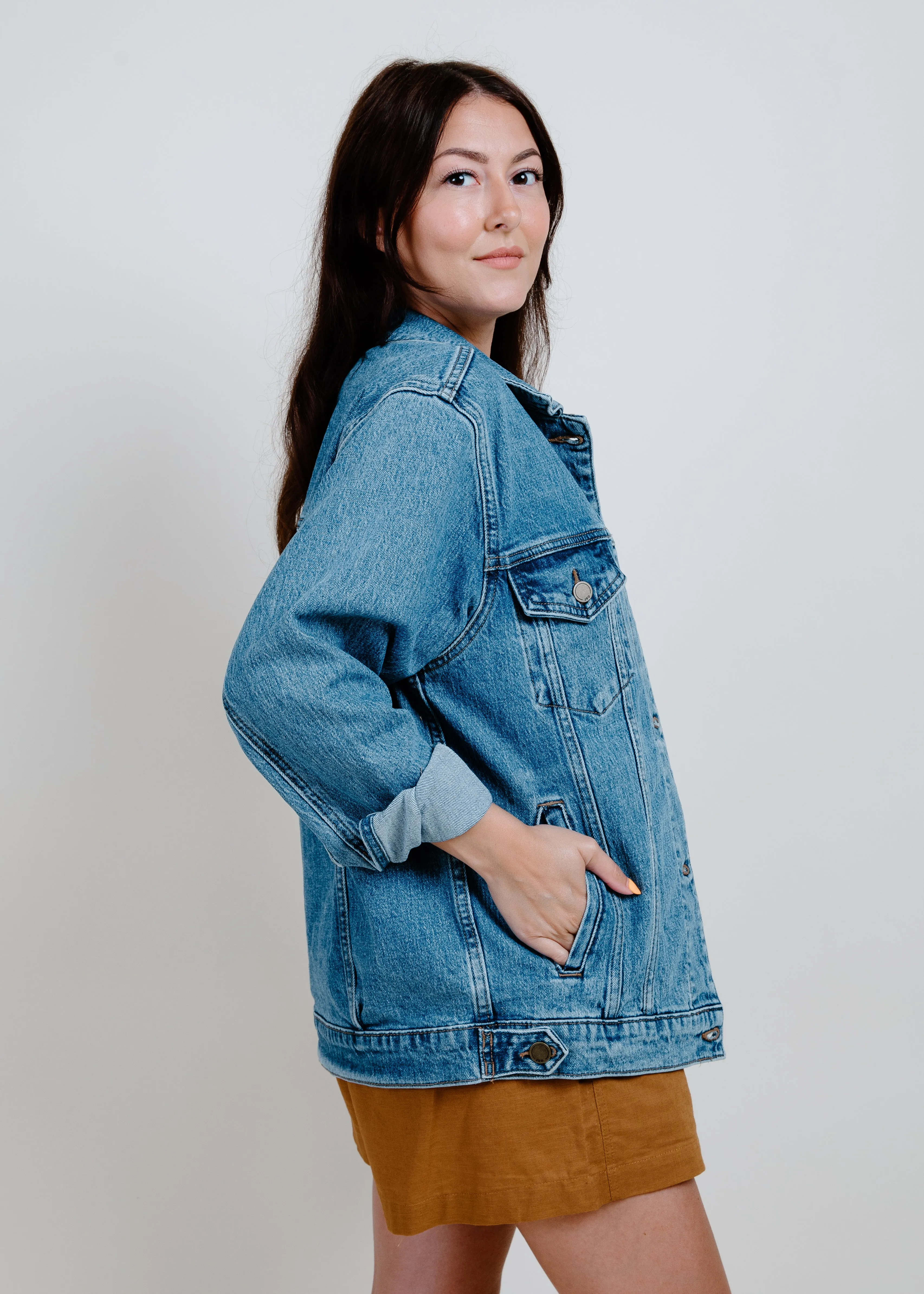 McKenzie Oversized Denim Jacket sold by Vinnie Louise product image thumbnail 5