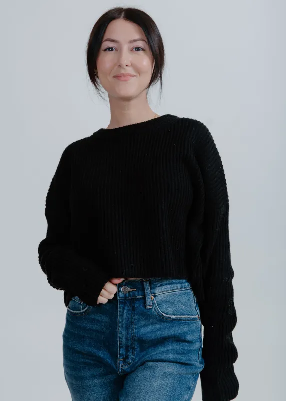 Nora Long Sleeve Knit Top - Black sold by Vinnie Louise