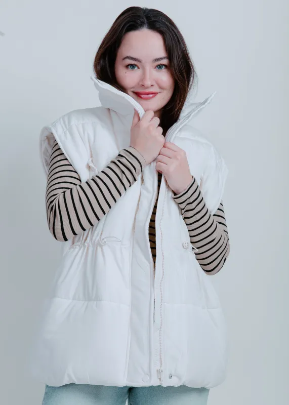 Demi Oversized Puffer Vest made by Blu Pepper