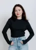 Boston Ribbed Top - Charcoal sold by Vinnie Louise