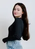 Boston Ribbed Top - Charcoal sold by Vinnie Louise