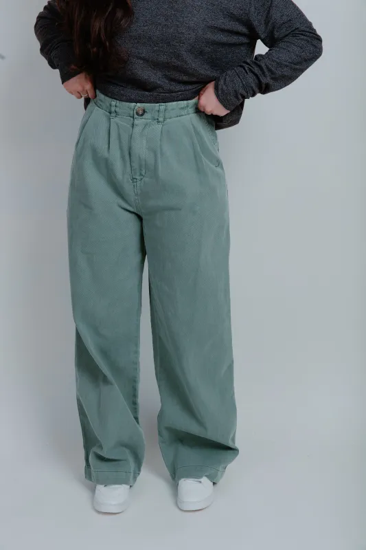 Austin Wide Leg Pants - Green sold by Vinnie Louise