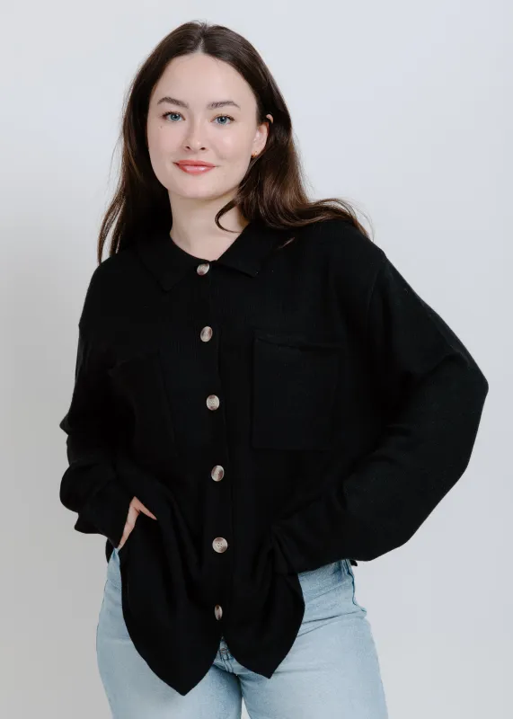 Aspen Buttoned Cardigan - Black sold by Vinnie Louise