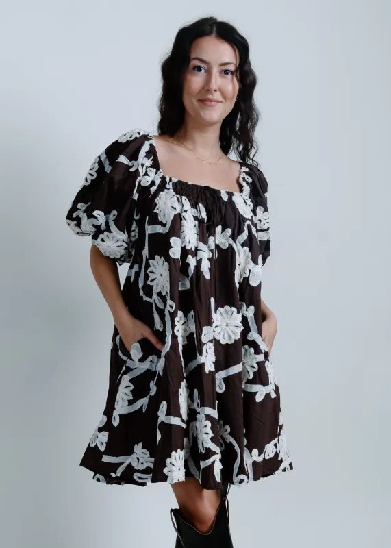 Leigh Mini Dress - Brown sold by Vinnie Louise