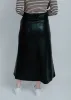 Lena Faux Leather Midi Skirt sold by Vinnie Louise