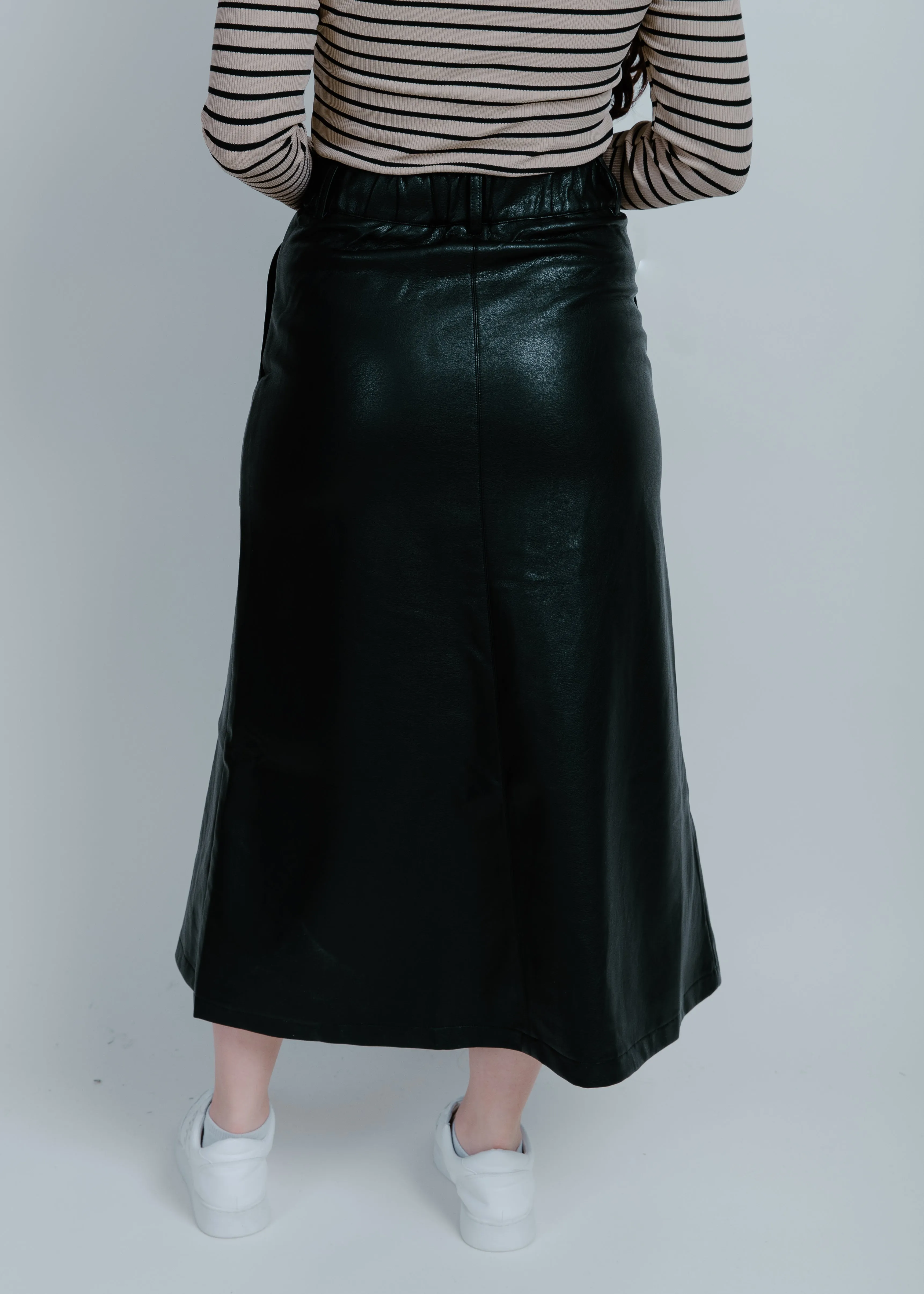 Lena Faux Leather Midi Skirt sold by Vinnie Louise product image thumbnail 4
