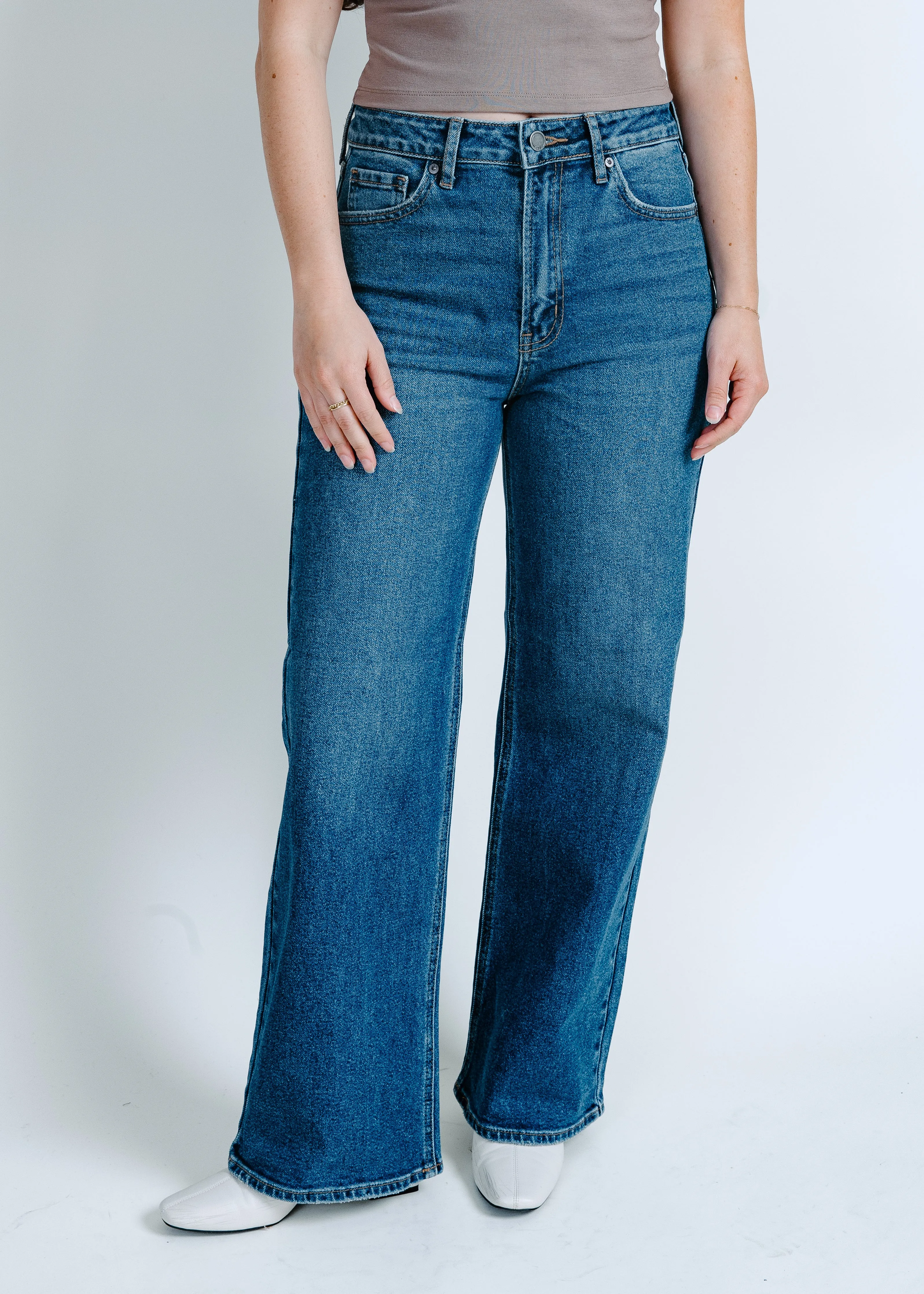 Delaney Straight Leg Denim - Dark Wash sold by Vinnie Louise