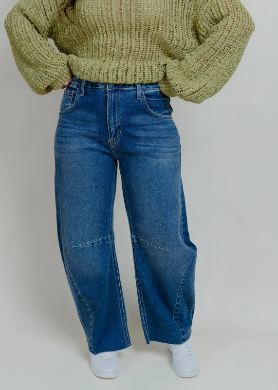 Cammie Barrel Jean - Medium Wash sold by Vinnie Louise