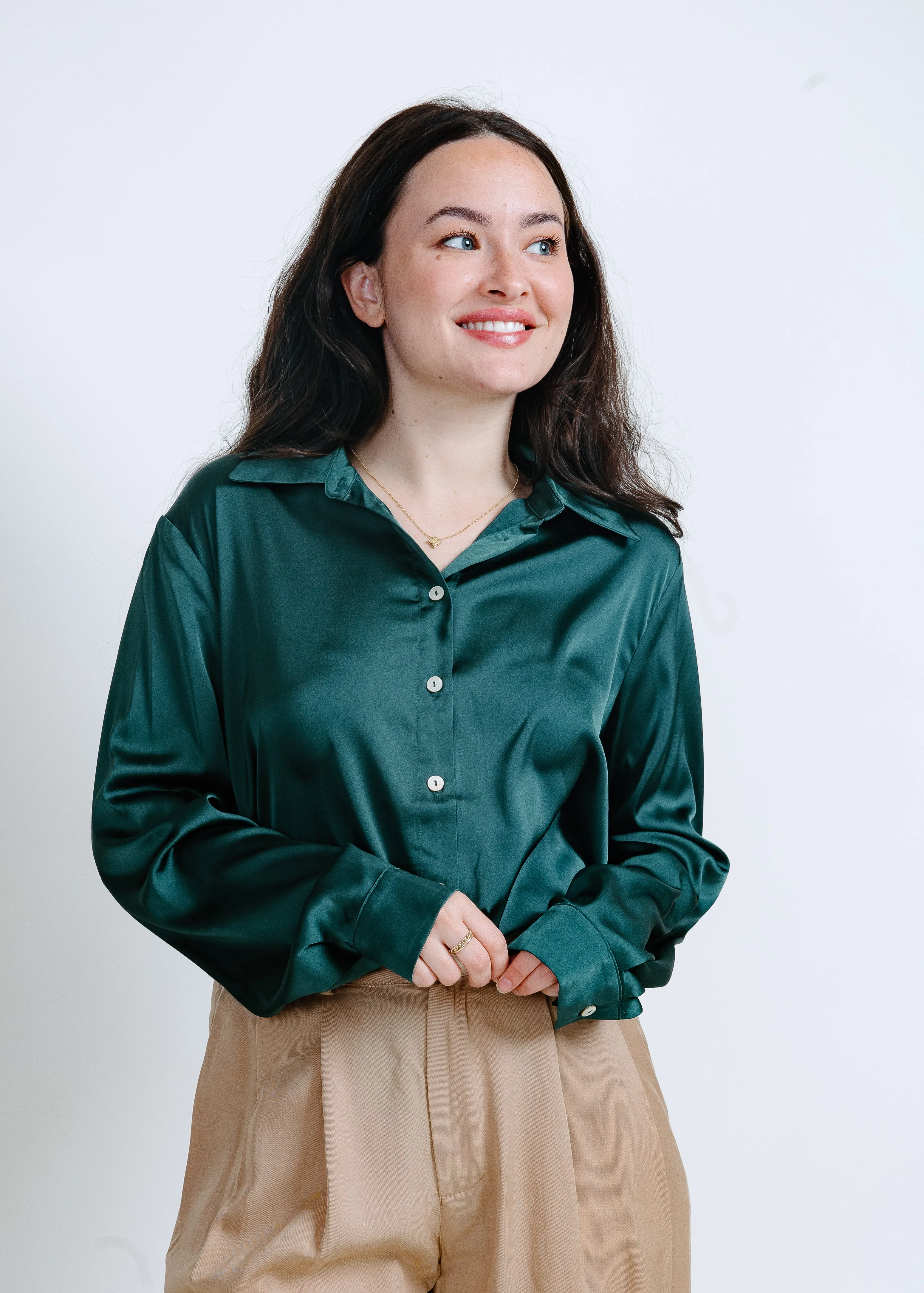 Hunter Satin Bodysuit - Green sold by Vinnie Louise