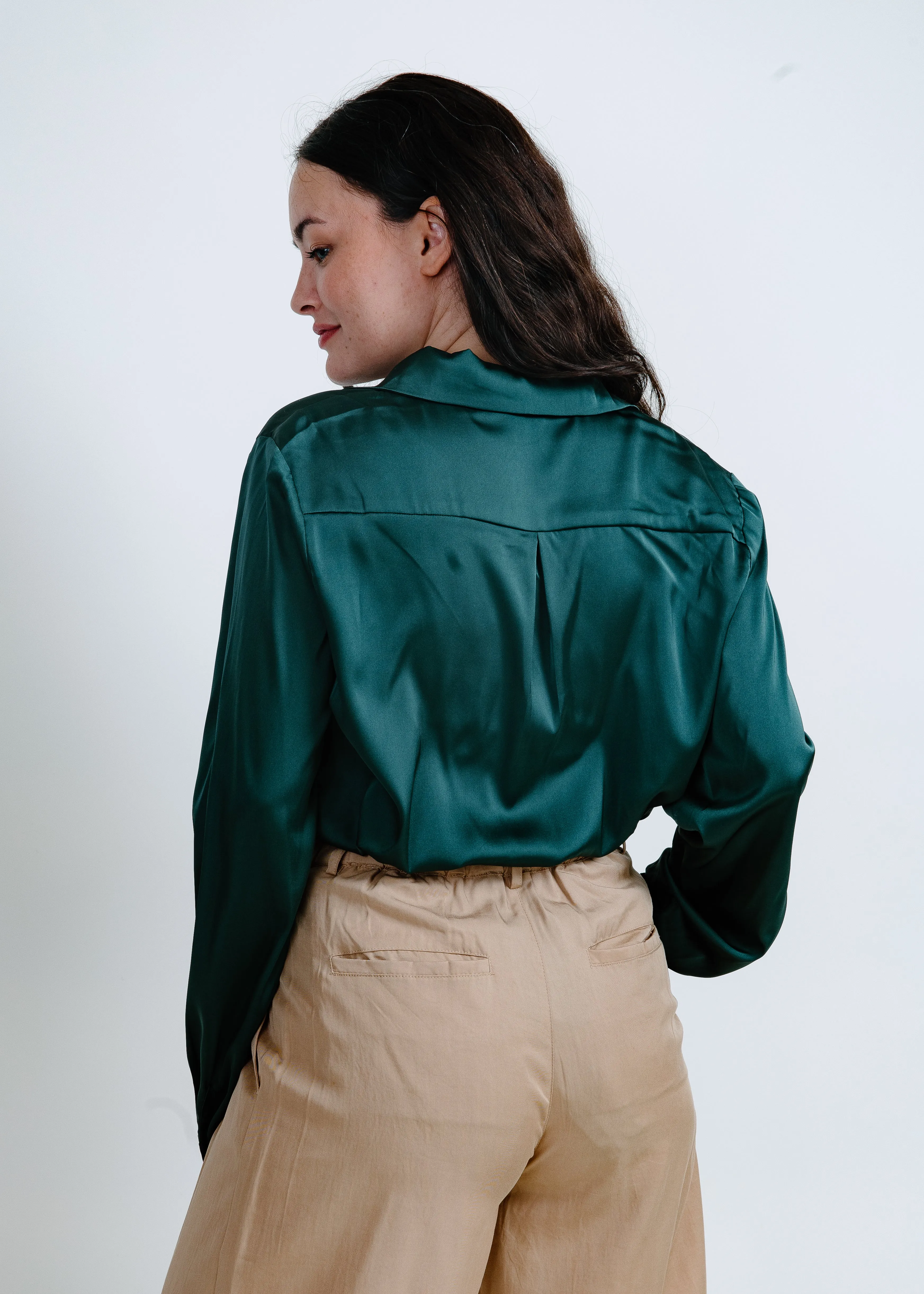 Hunter Satin Bodysuit - Green sold by Vinnie Louise product image thumbnail 3