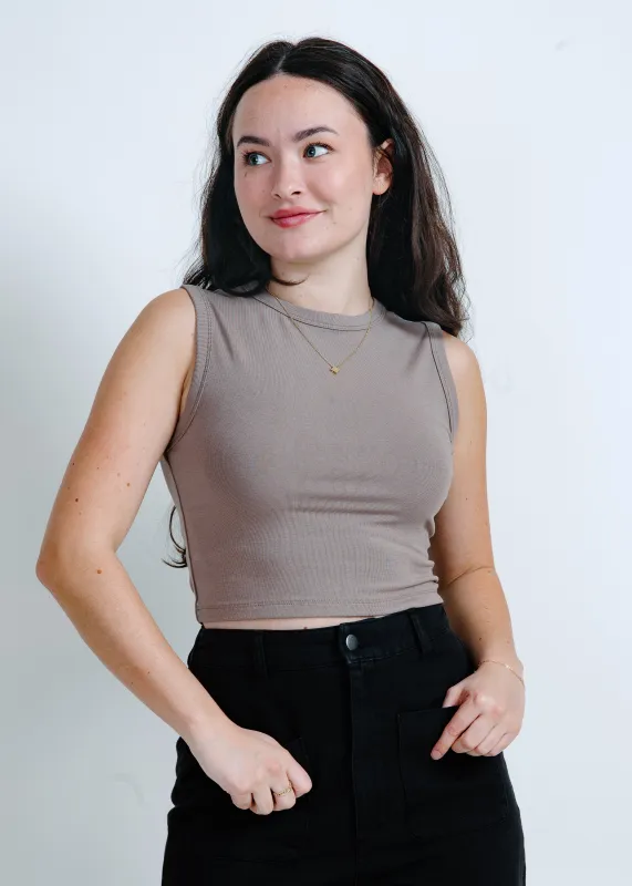 Ellen Tank- Taupe sold by Vinnie Louise
