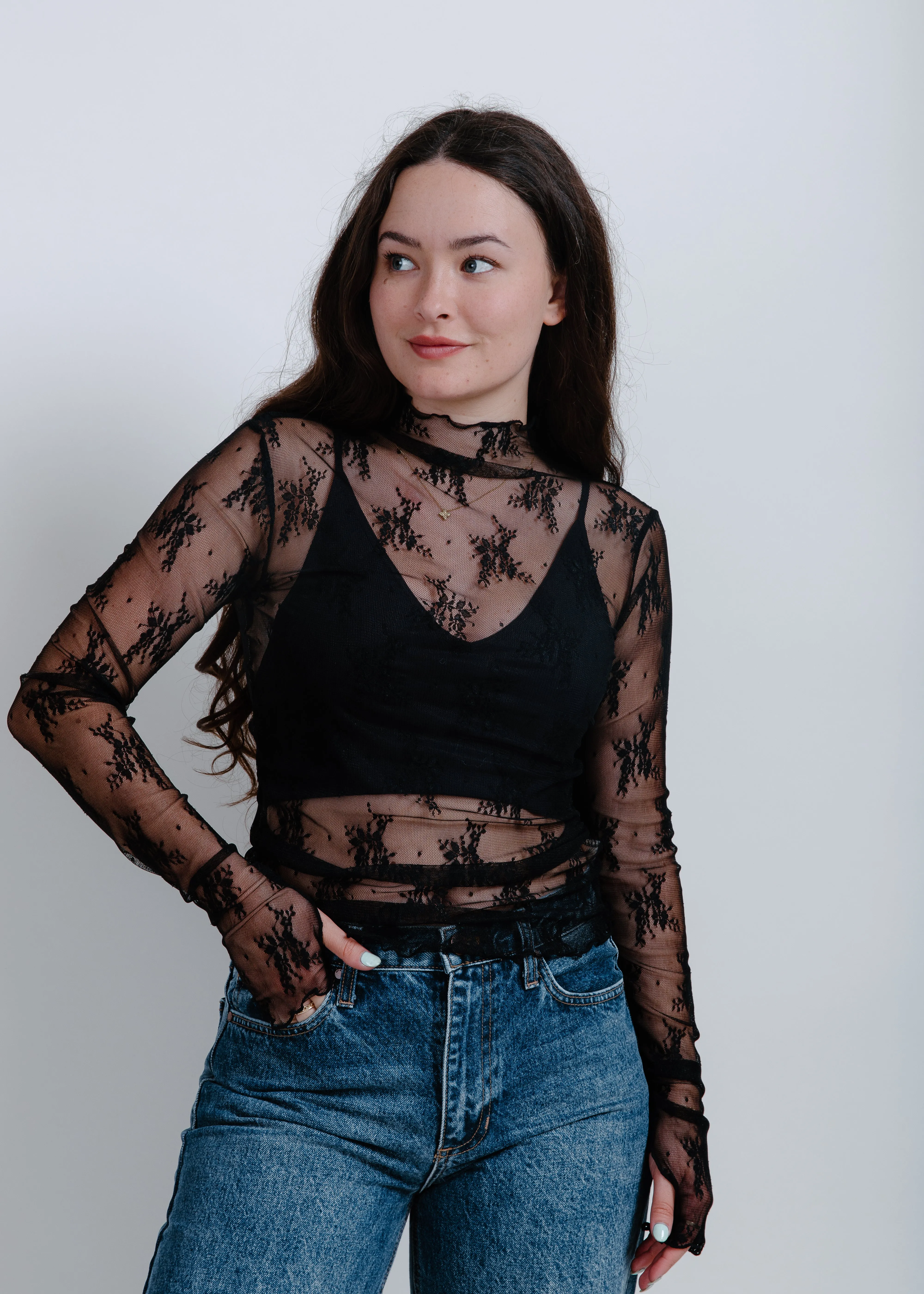 Liana Lace Top - Black sold by Vinnie Louise
