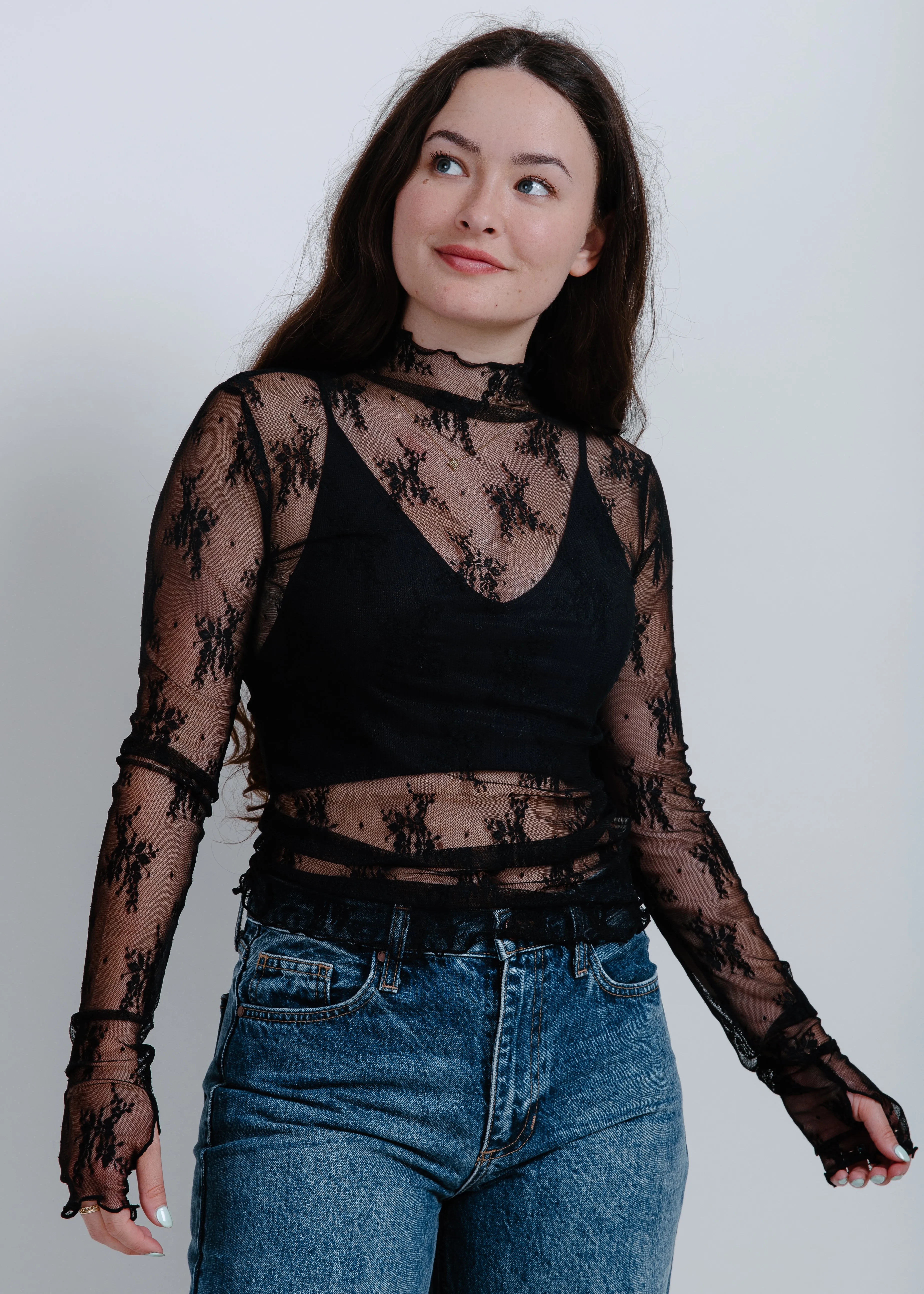 Liana Lace Top - Black sold by Vinnie Louise product image thumbnail 4