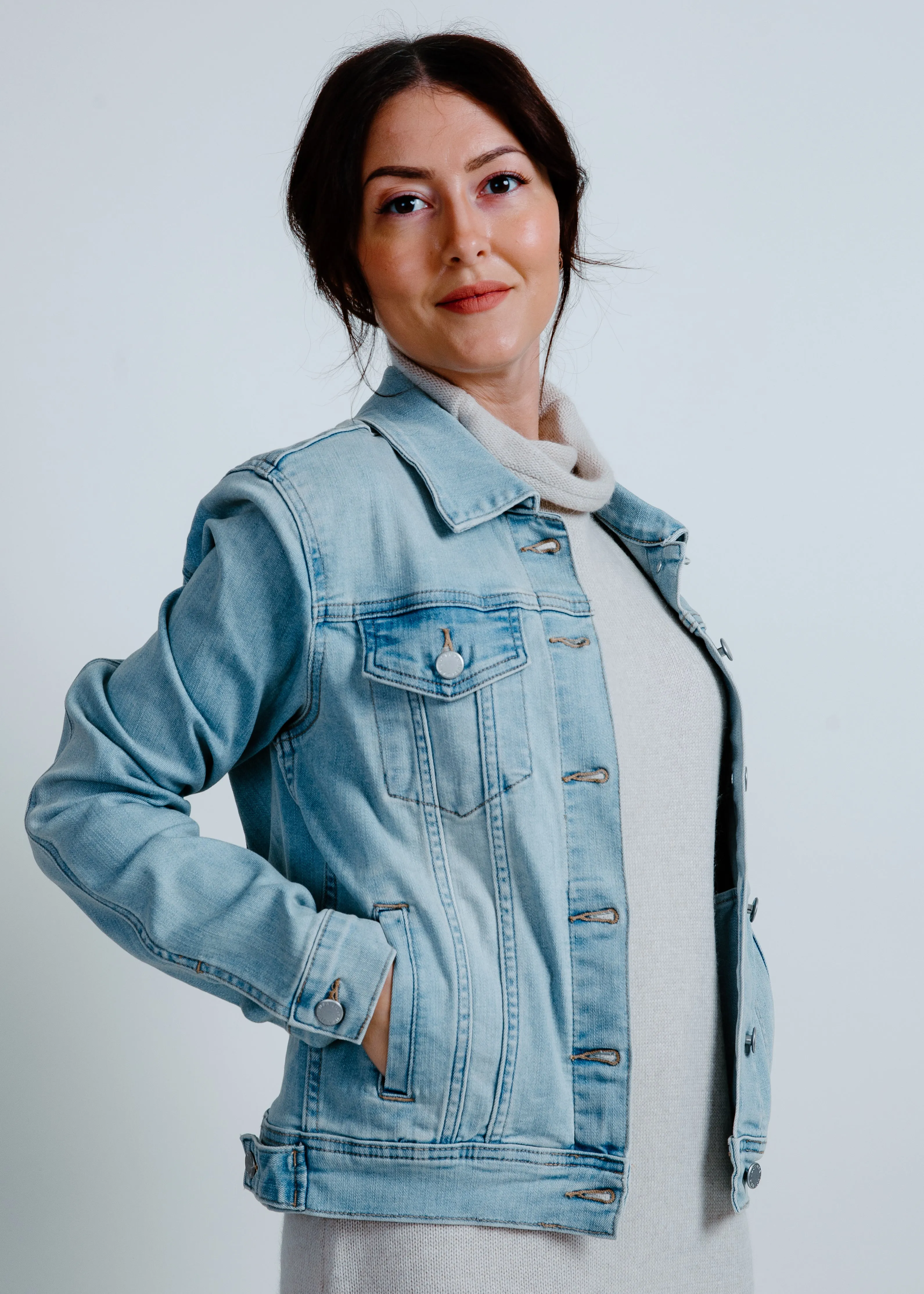 Alexia Denim Jacket -  Light Denim sold by Vinnie Louise product image thumbnail 4