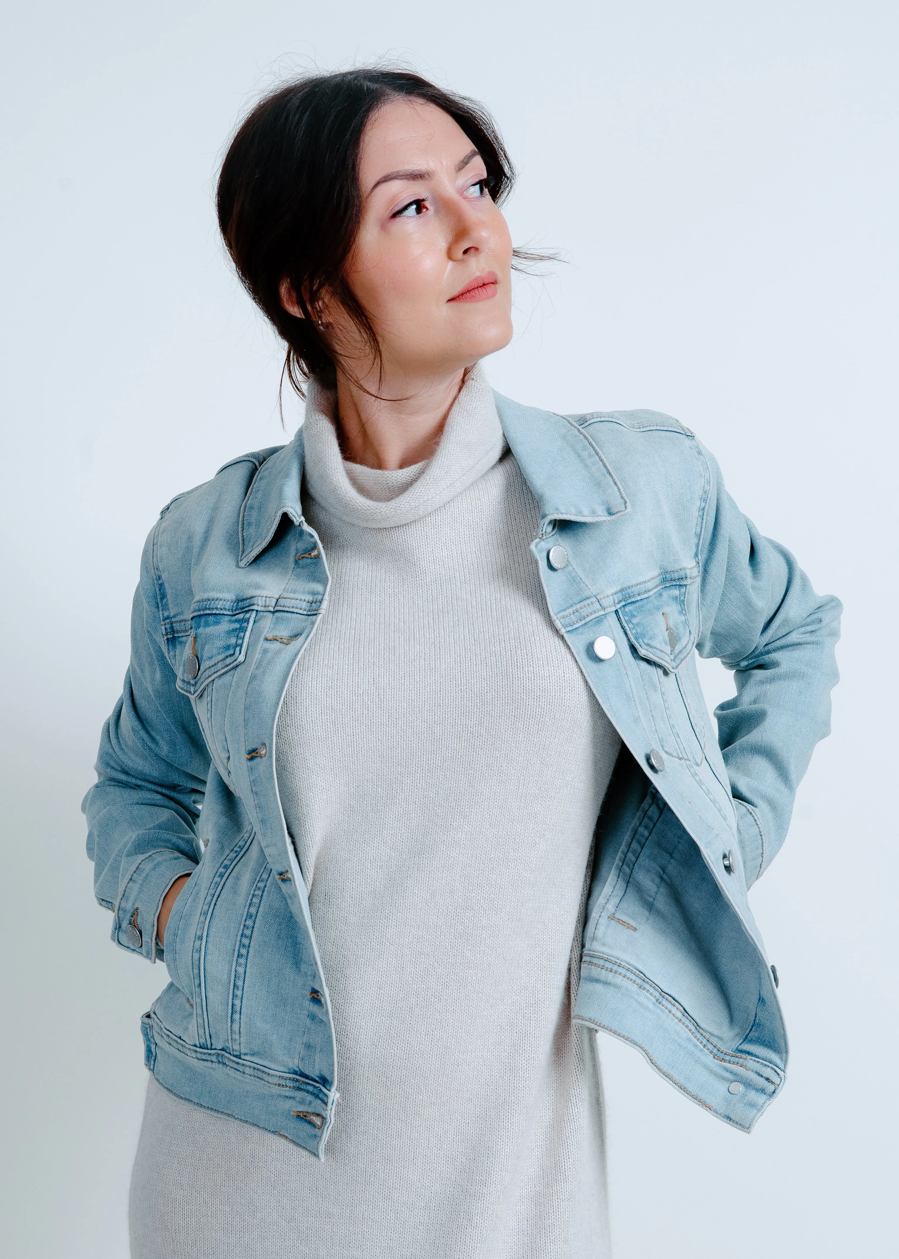 Alexia Denim Jacket -  Light Denim sold by Vinnie Louise