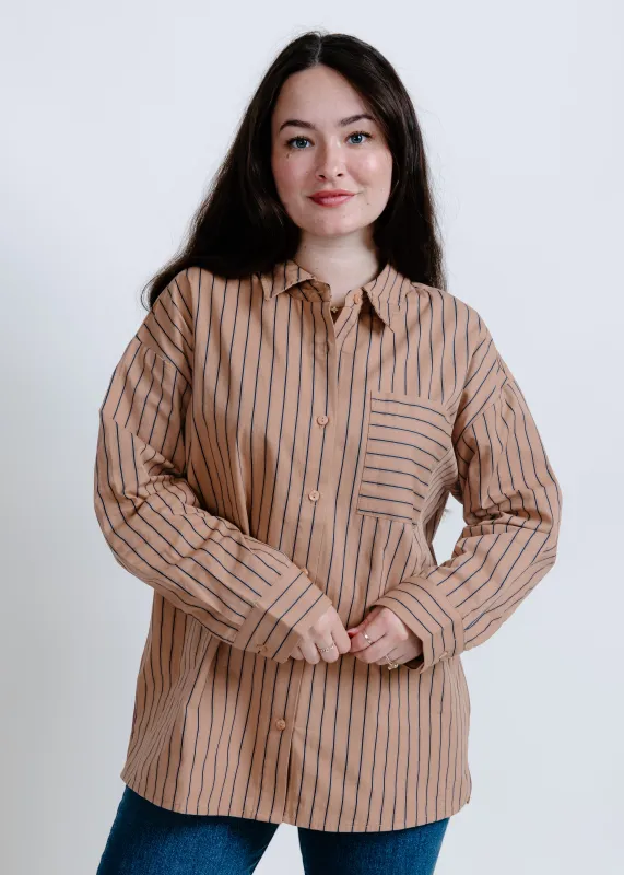 Carrie Striped Button Down Top sold by Vinnie Louise