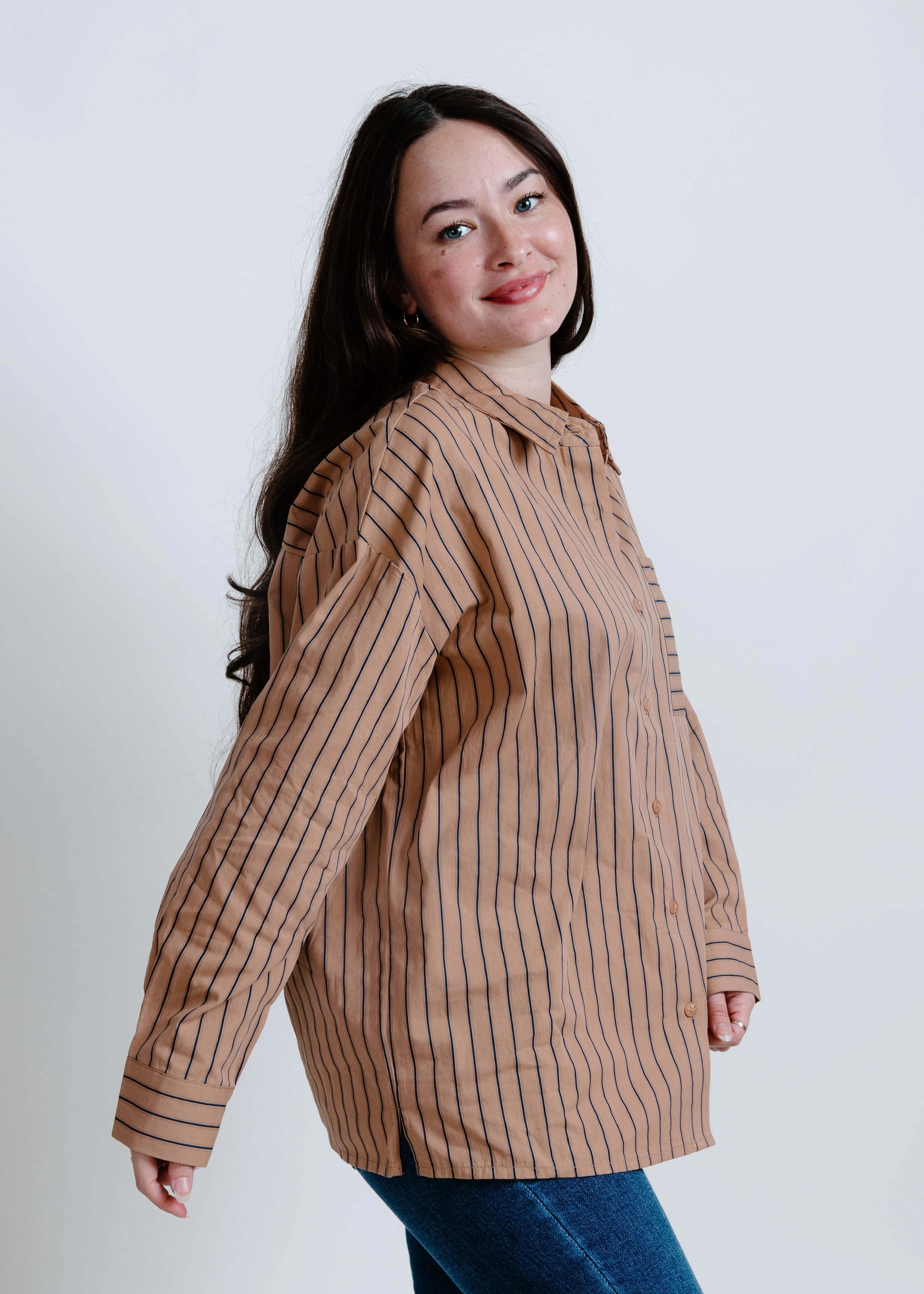 Carrie Striped Button Down Top sold by Vinnie Louise product image thumbnail 3